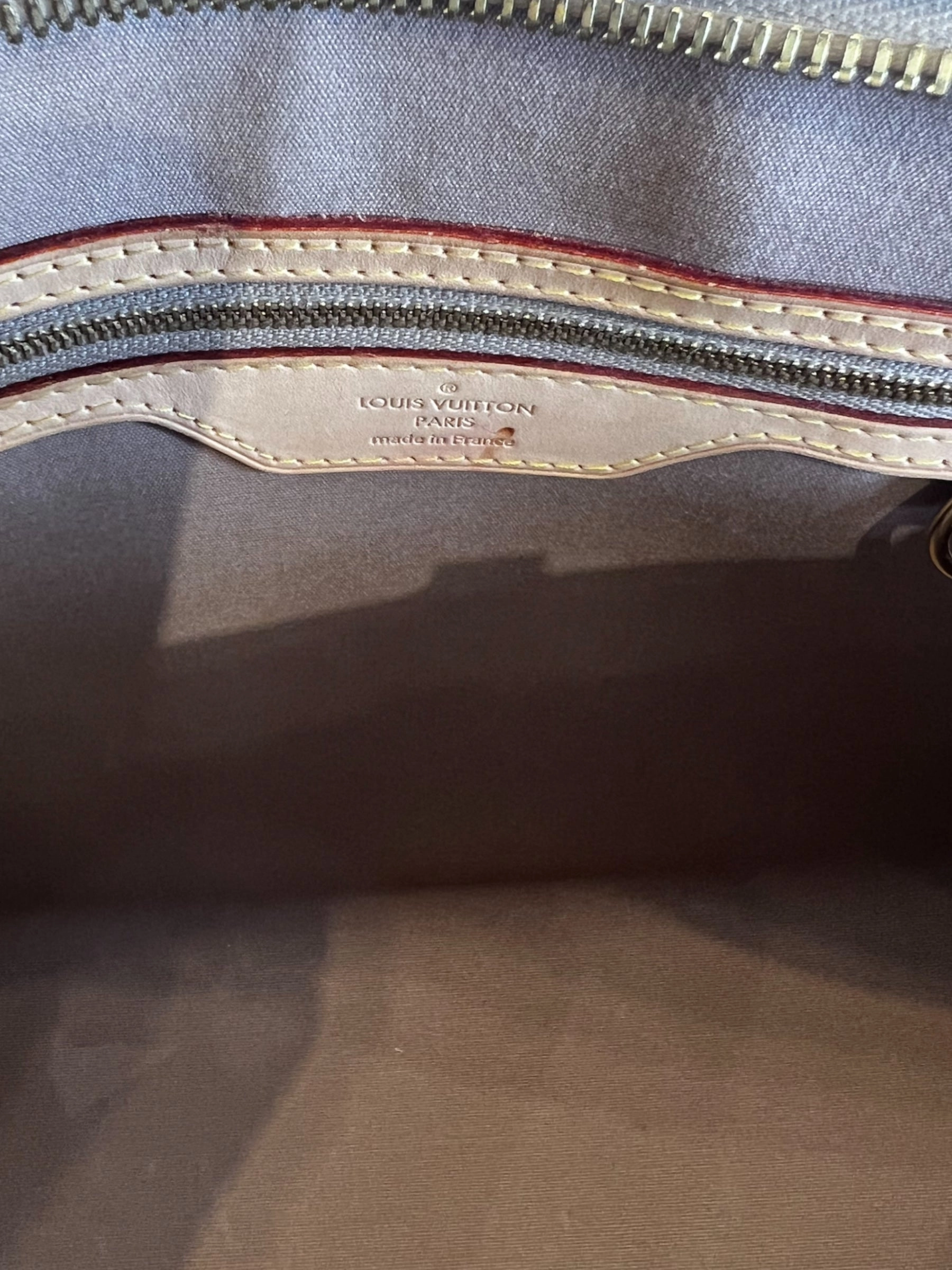 Louis Vuitton Taupe Vernis Leather Brea Tote