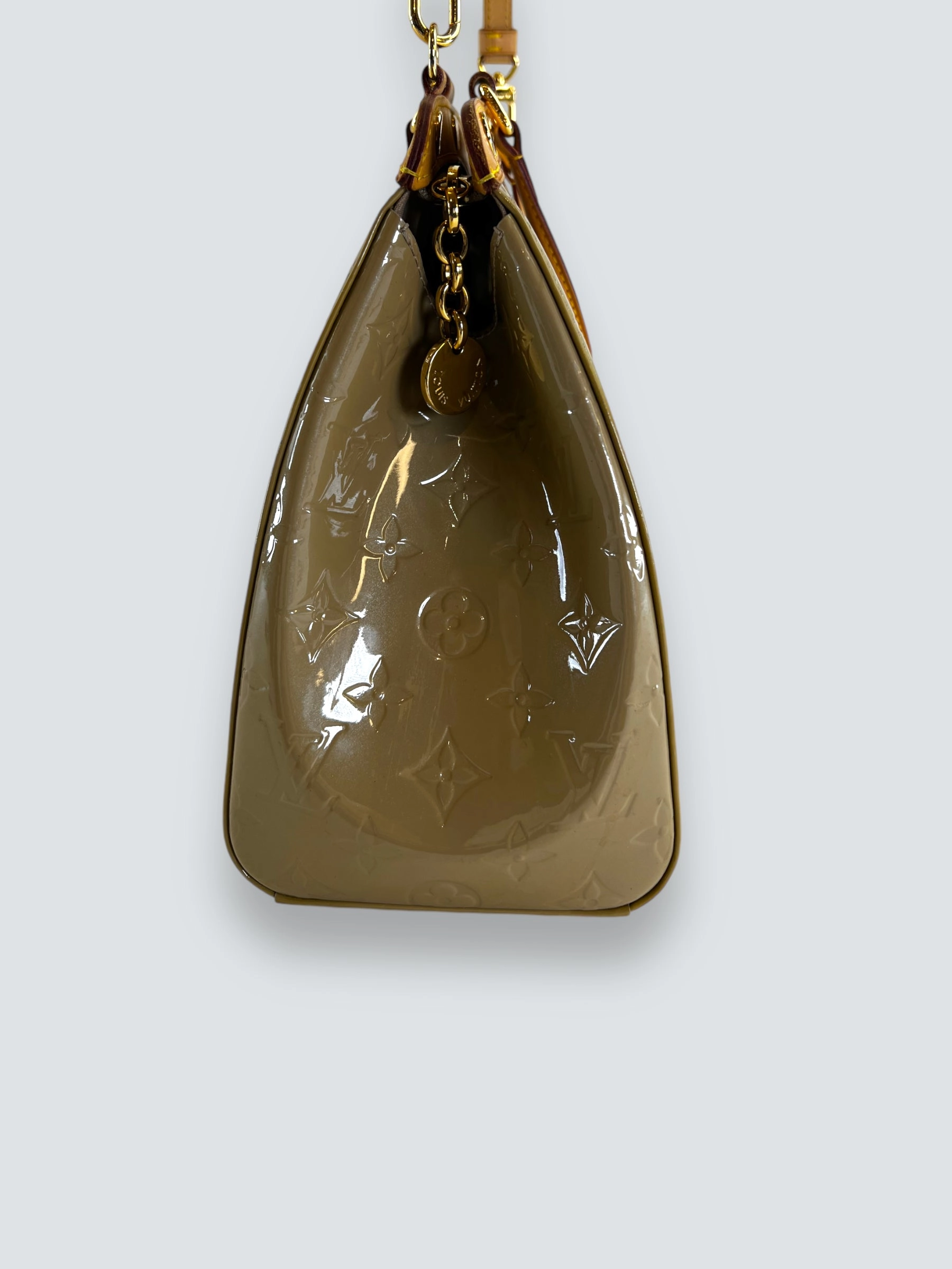 Louis Vuitton Taupe Vernis Leather Brea Tote