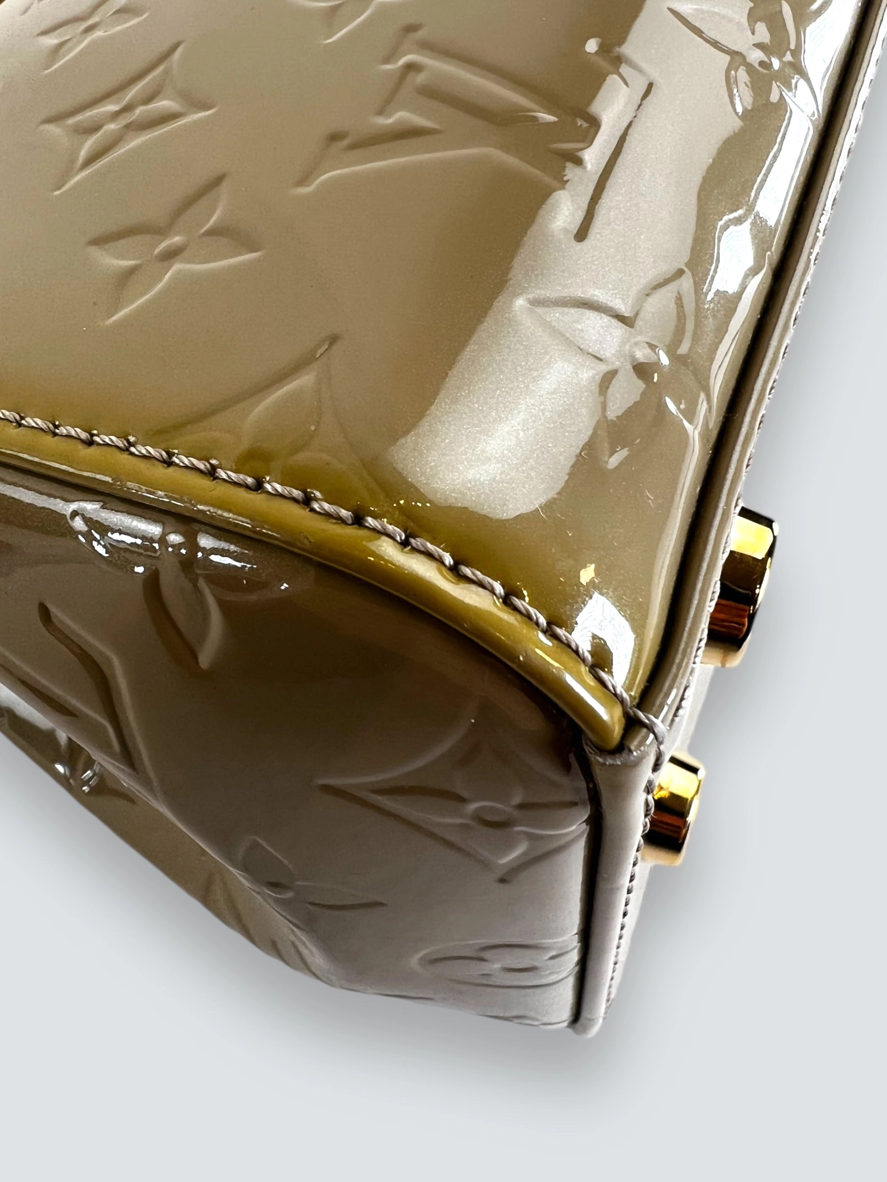 Louis Vuitton Taupe Vernis Leather Brea Tote