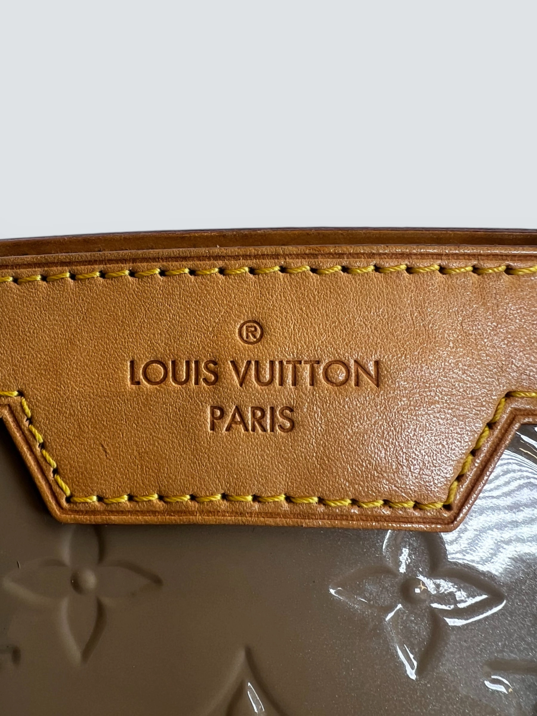 Louis Vuitton Taupe Vernis Leather Brea Tote