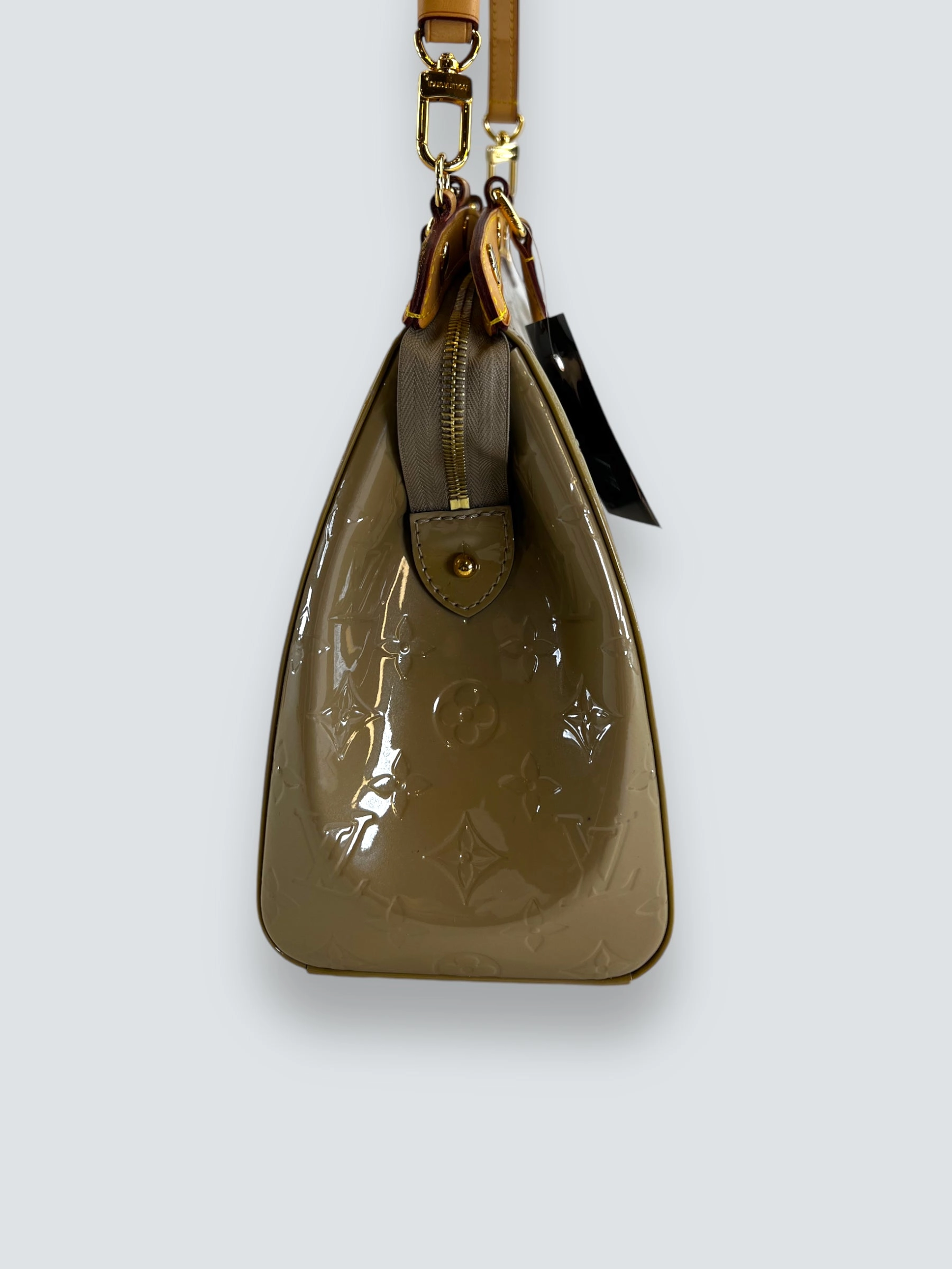 Louis Vuitton Taupe Vernis Leather Brea Tote