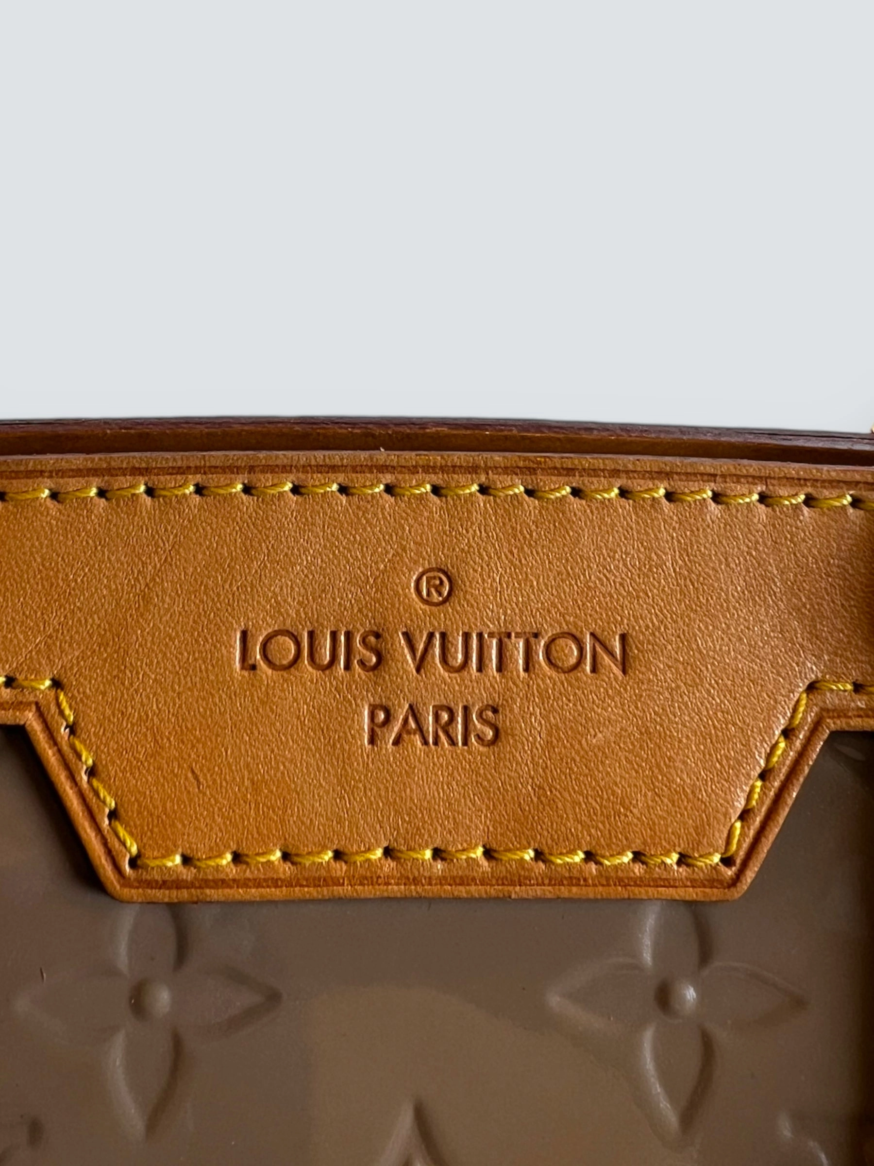 Louis Vuitton Taupe Vernis Leather Brea Tote