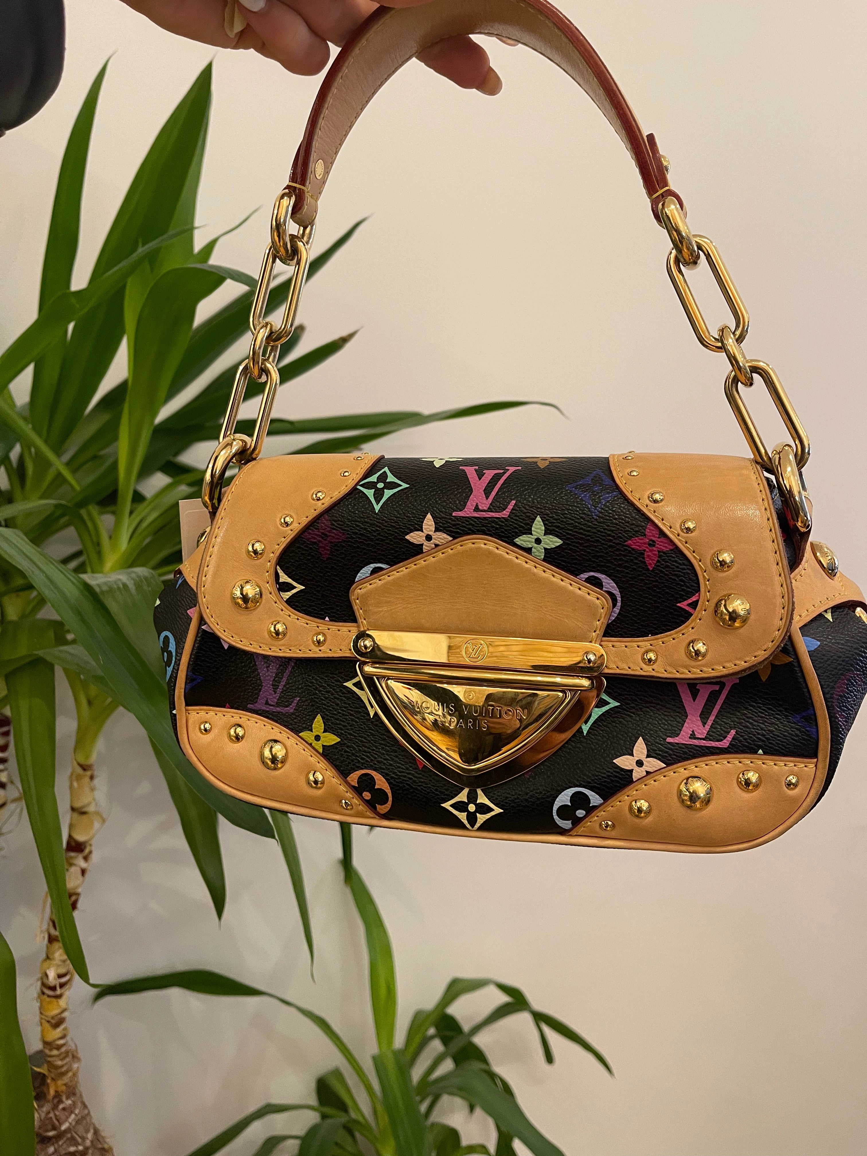 Louis Vuitton X Takashi Murakami Limited Edition Multicolor Monogram Canvas & Leather Marilyn Shoulder Bag