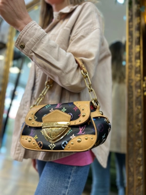 Louis Vuitton X Takashi Murakami Limited Edition Multicolor Monogram Canvas & Leather Marilyn Shoulder Bag