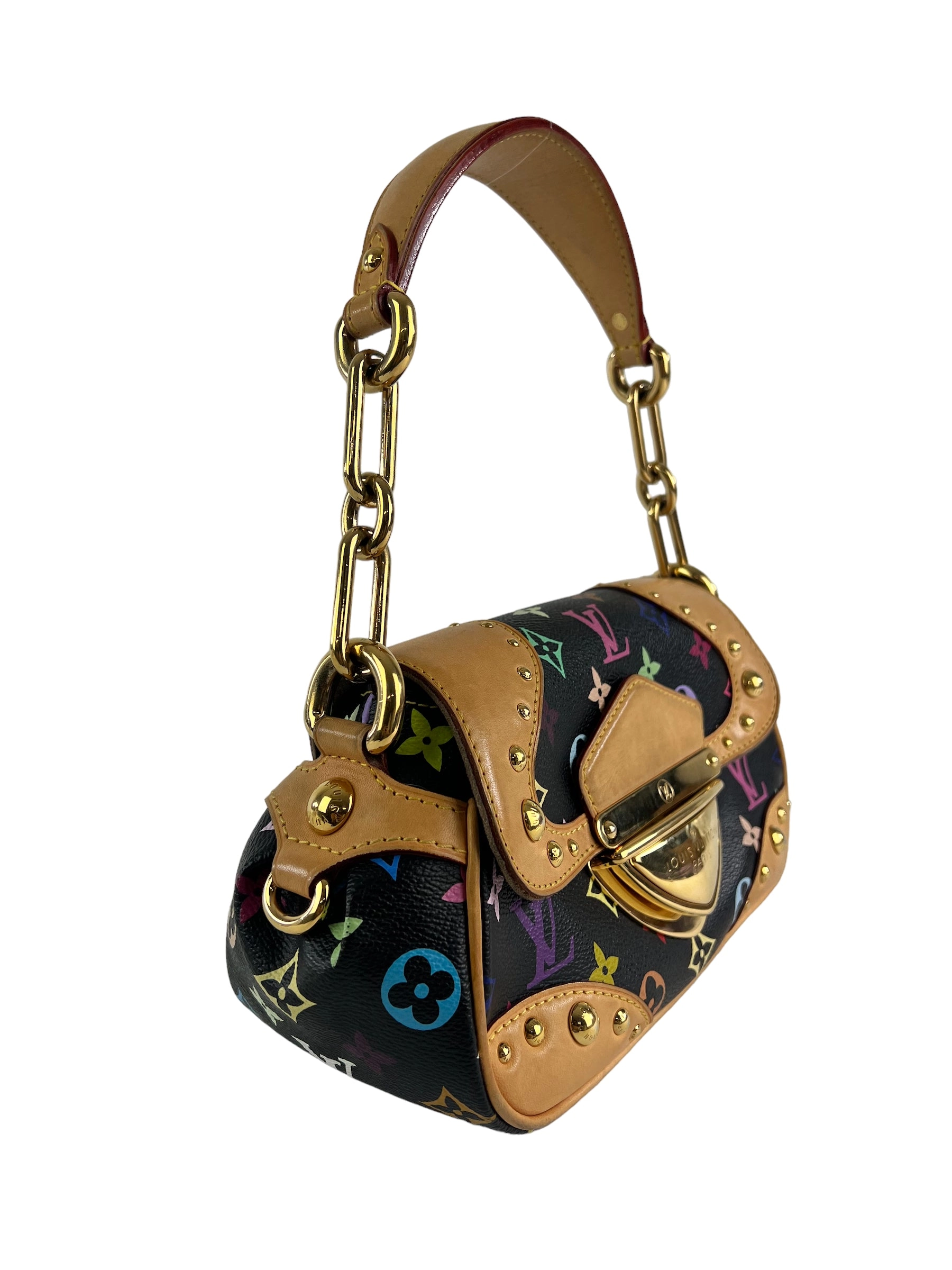 Louis Vuitton X Takashi Murakami Limited Edition Multicolor Monogram Canvas & Leather Marilyn Shoulder Bag