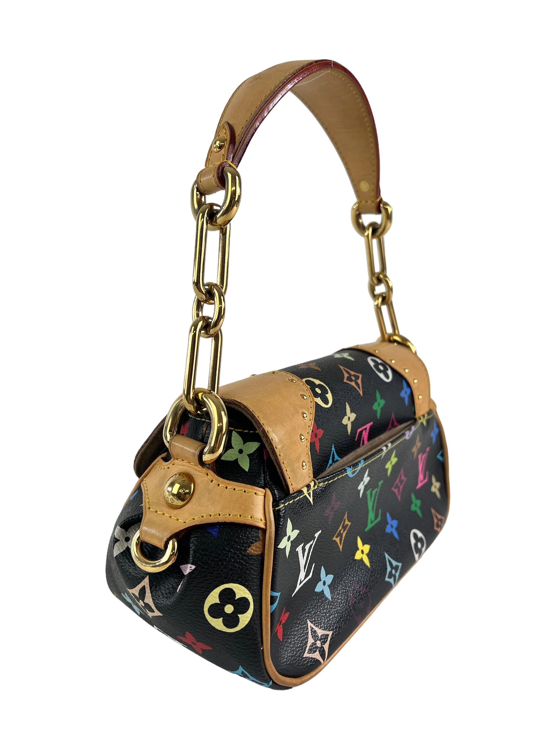 Louis Vuitton X Takashi Murakami Limited Edition Multicolor Monogram Canvas & Leather Marilyn Shoulder Bag