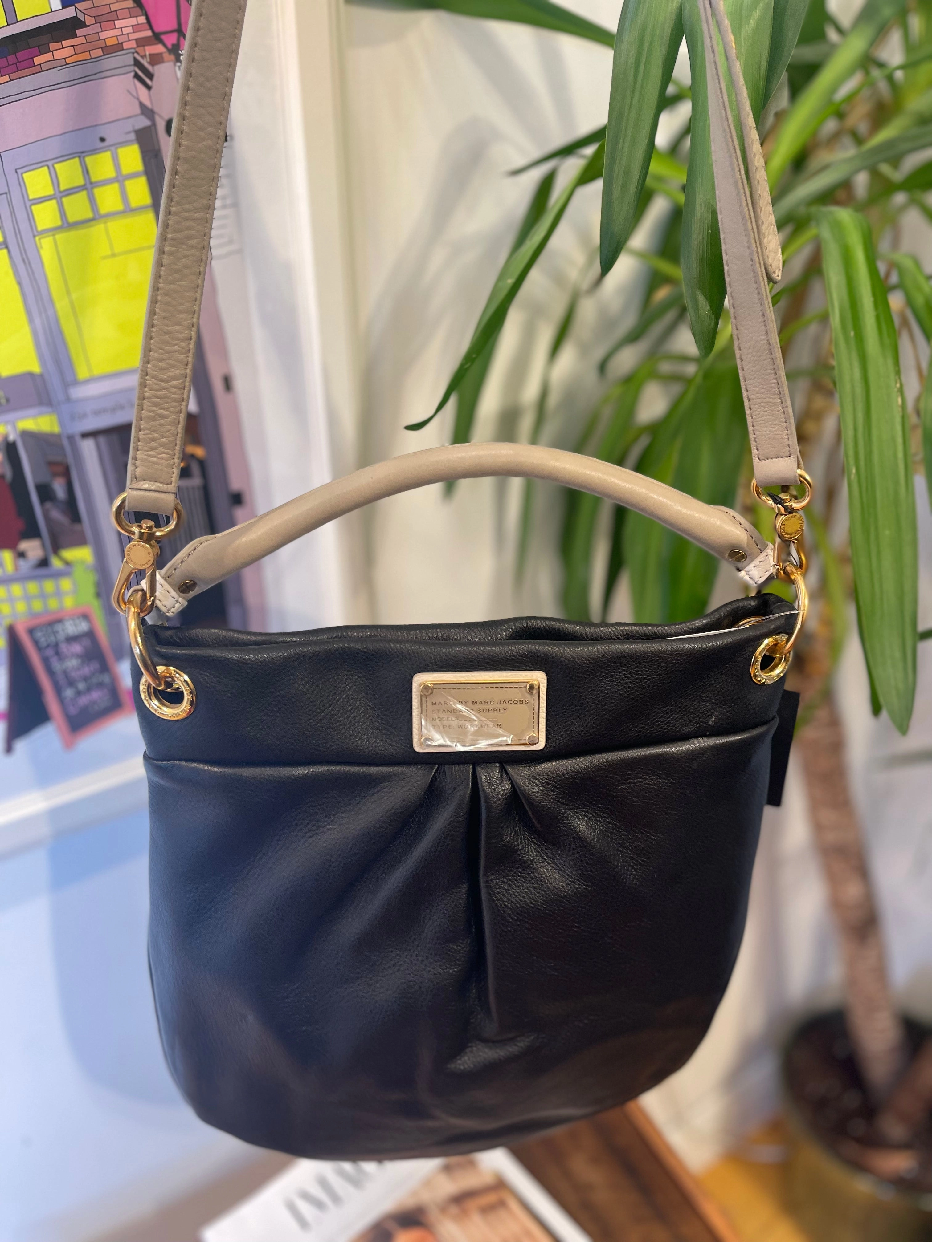 Marc Jacobs Black Leather Hillier Hobo