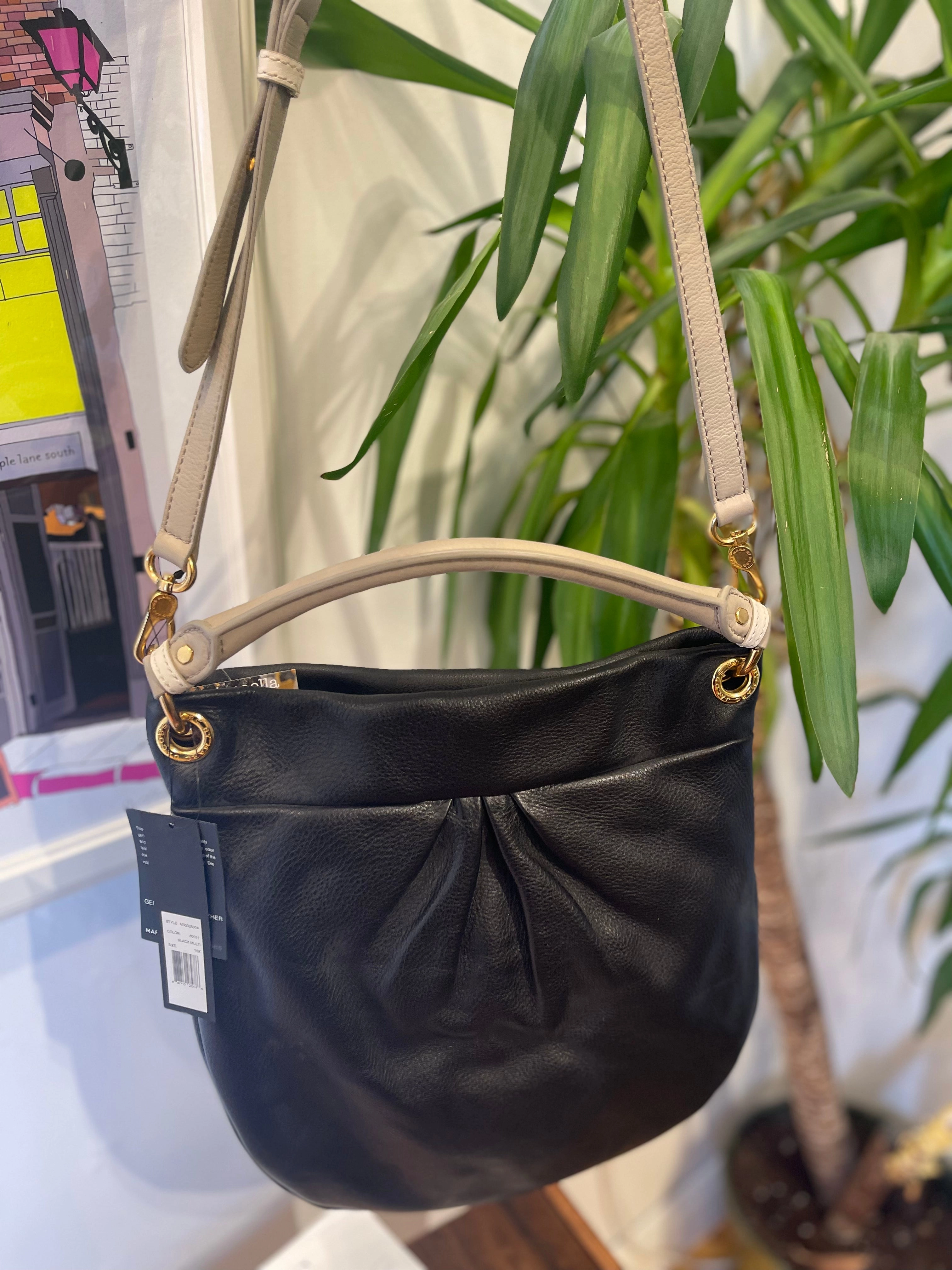 Marc Jacobs Black Leather Hillier Hobo