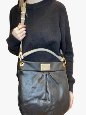 Marc Jacobs Black Leather Hillier Hobo