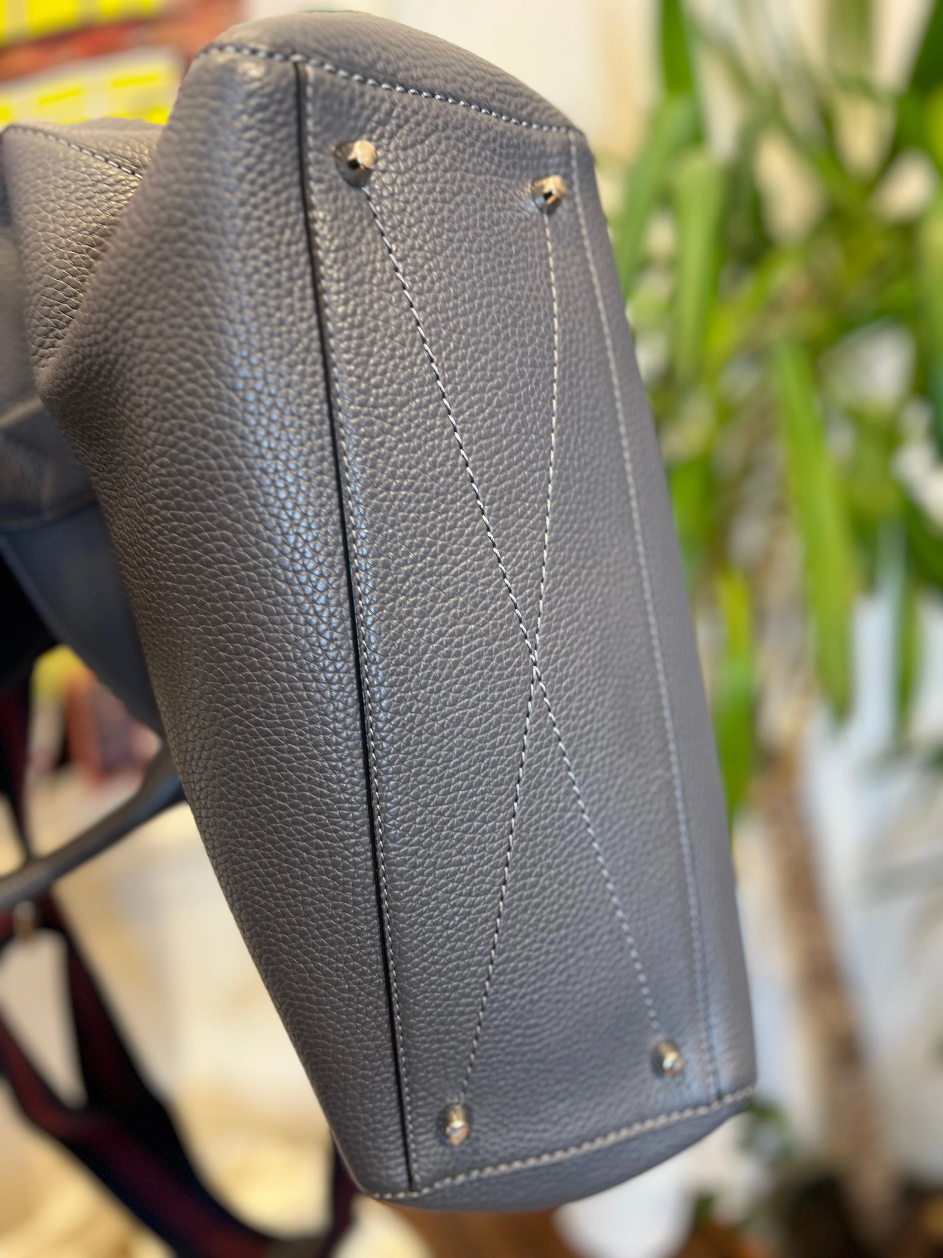 Marc Jacobs Blue/Grey Leather Gotham East West Tote