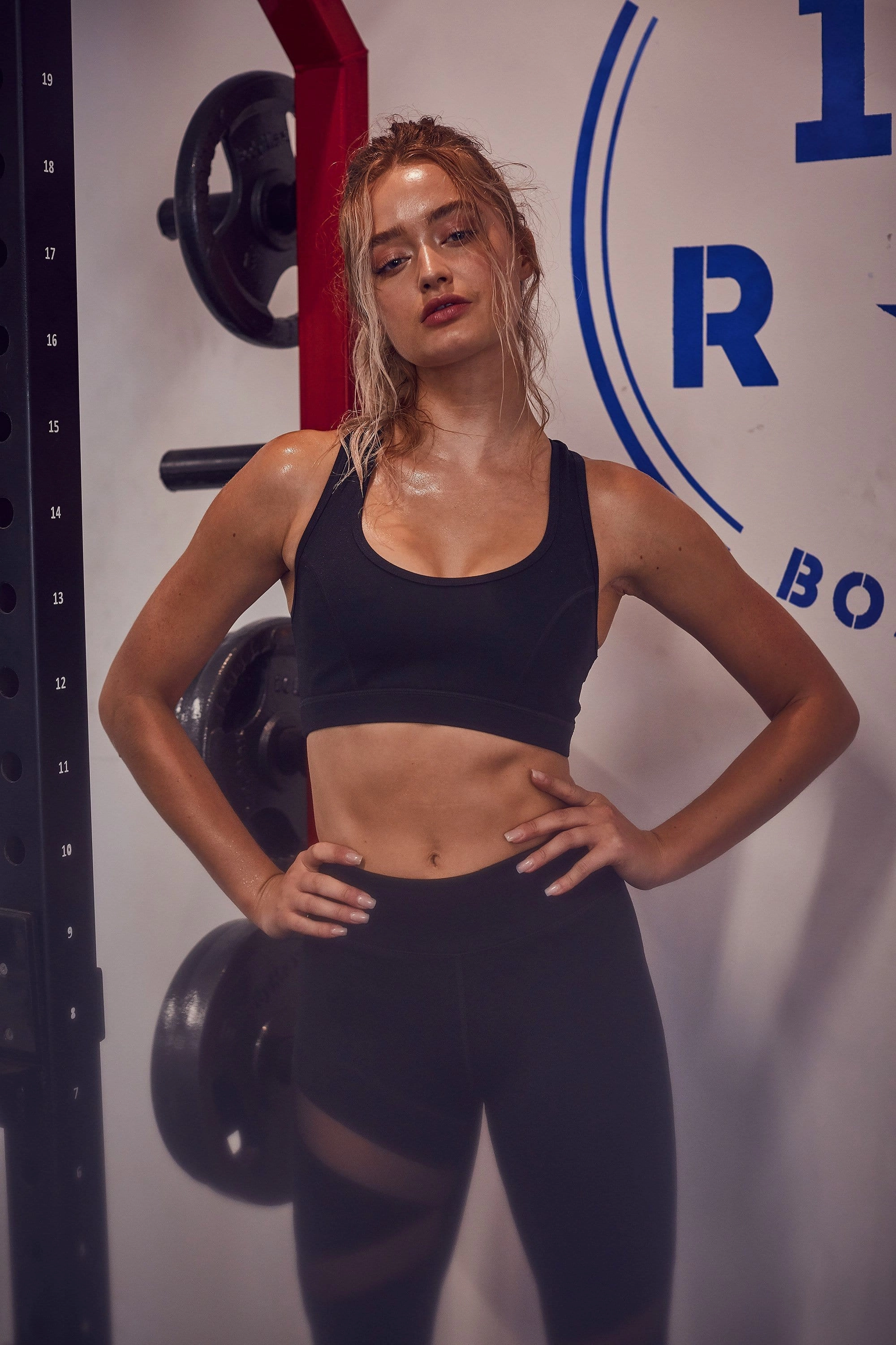 Mesh Panel Crop Leggings Black