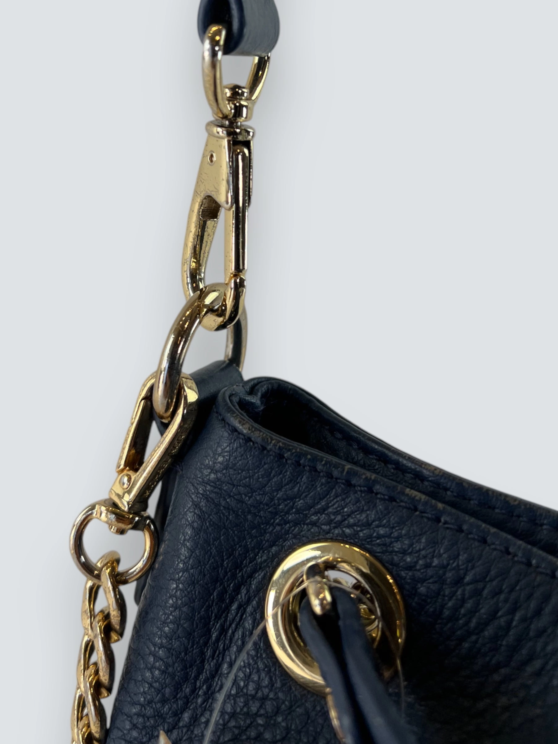 Michael Kors Navy Leather Shoulder Bag