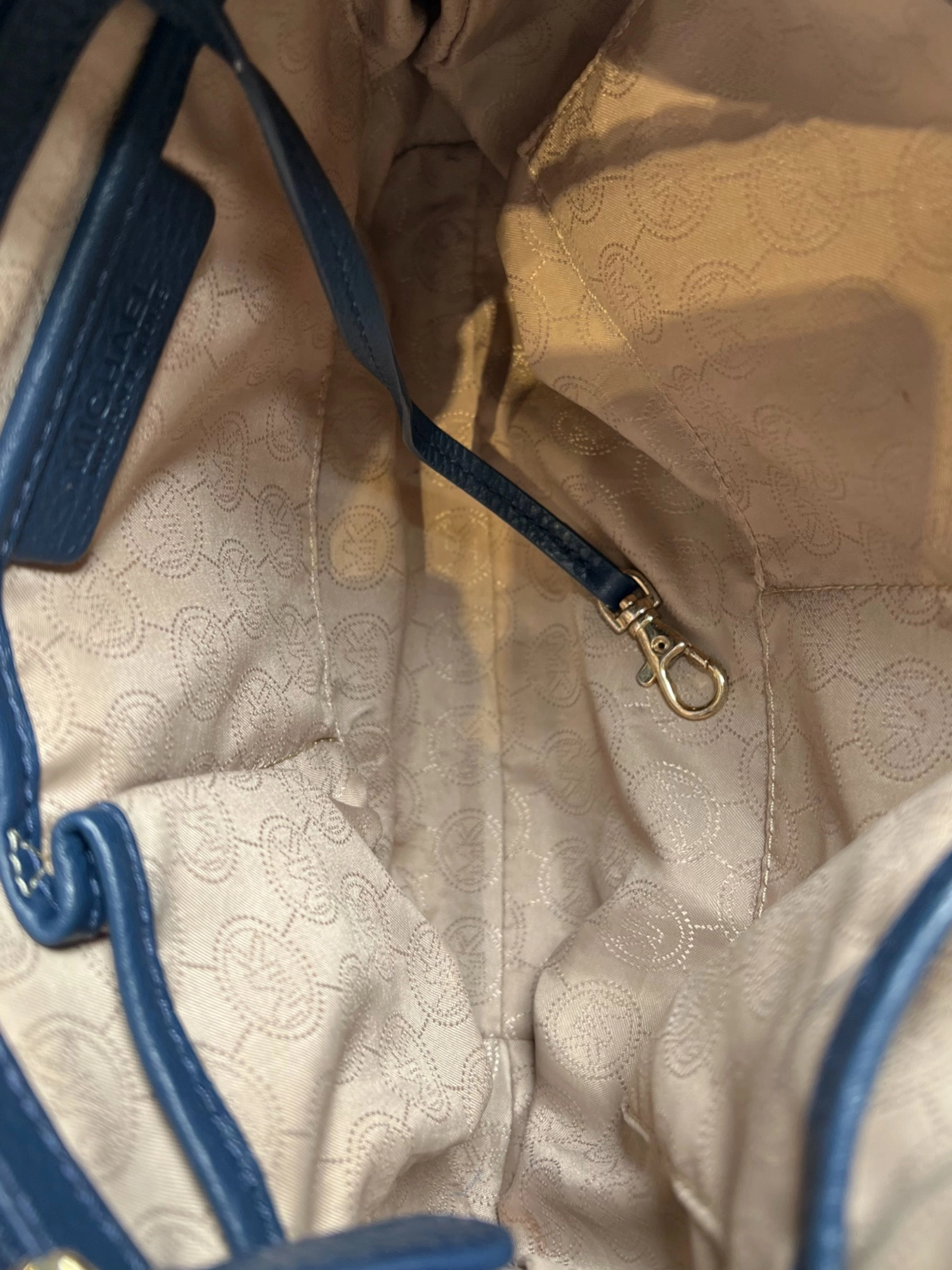 Michael Kors Navy Leather Shoulder Bag
