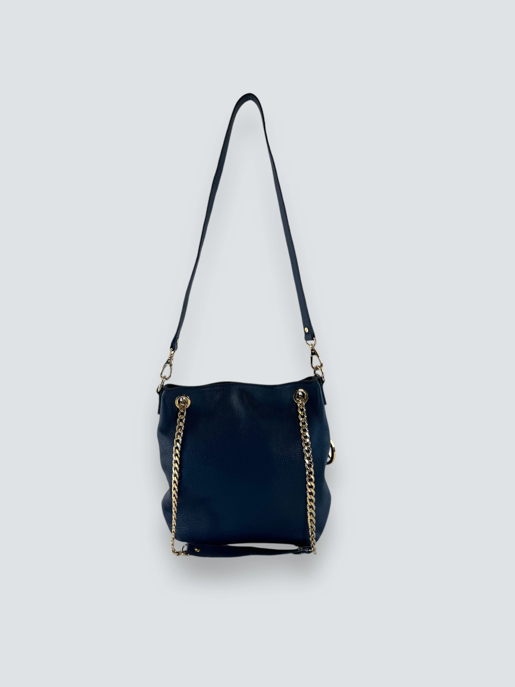 Michael Kors Navy Leather Shoulder Bag