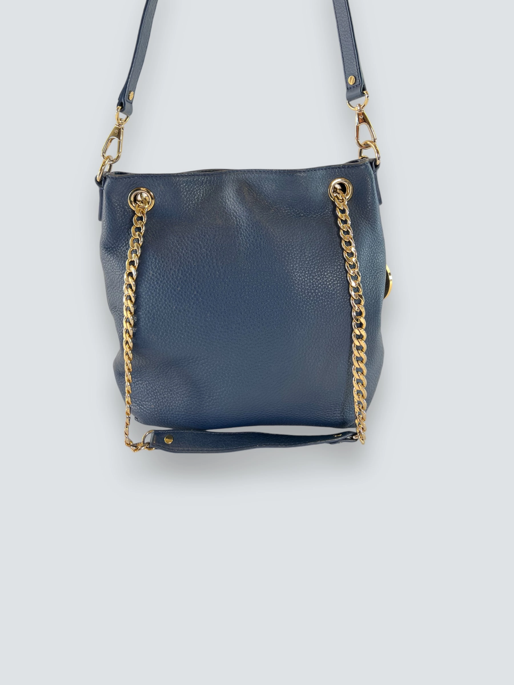 Michael Kors Navy Leather Shoulder Bag