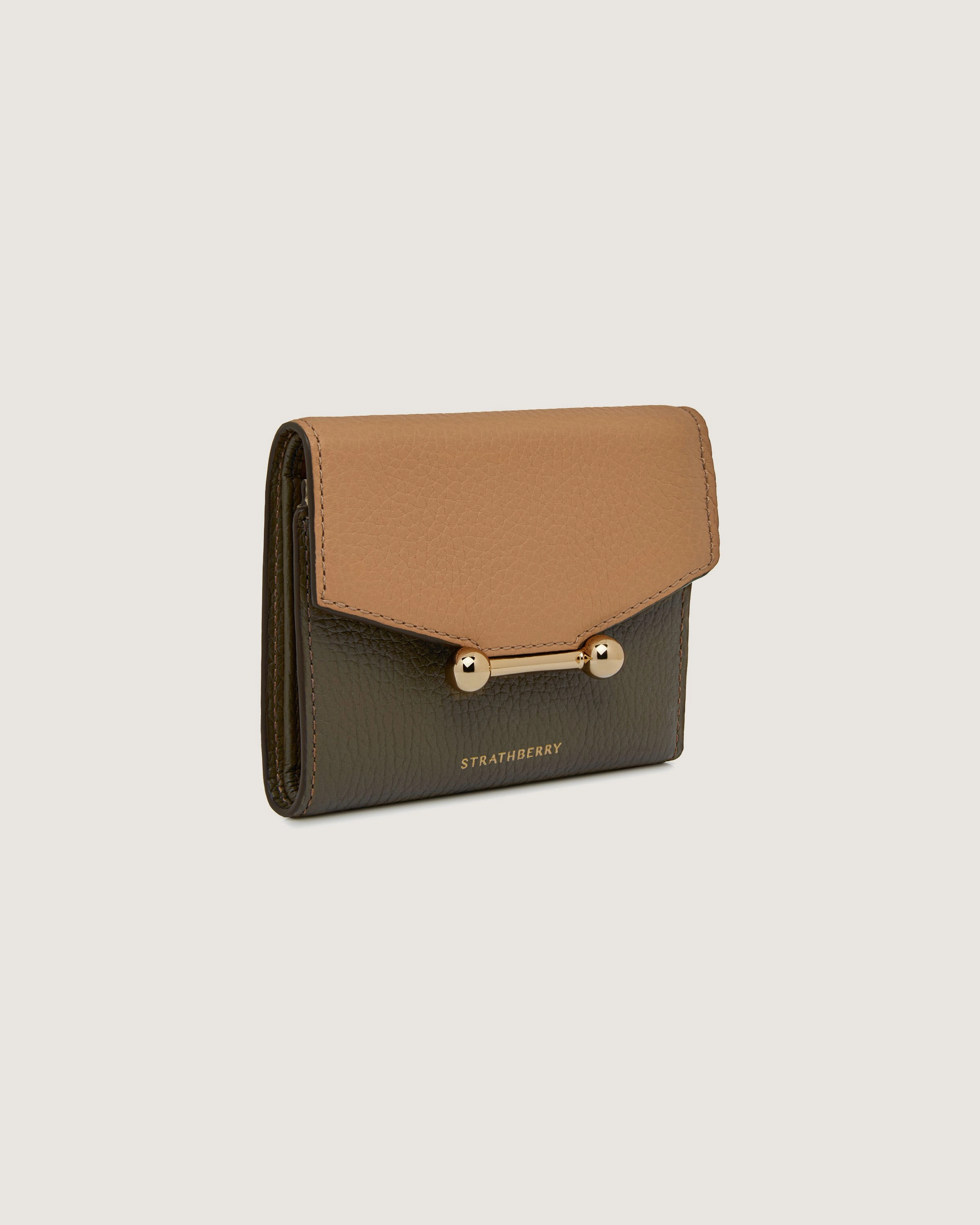 Mosaic Trifold Wallet - Khaki/Caramel/Diamond