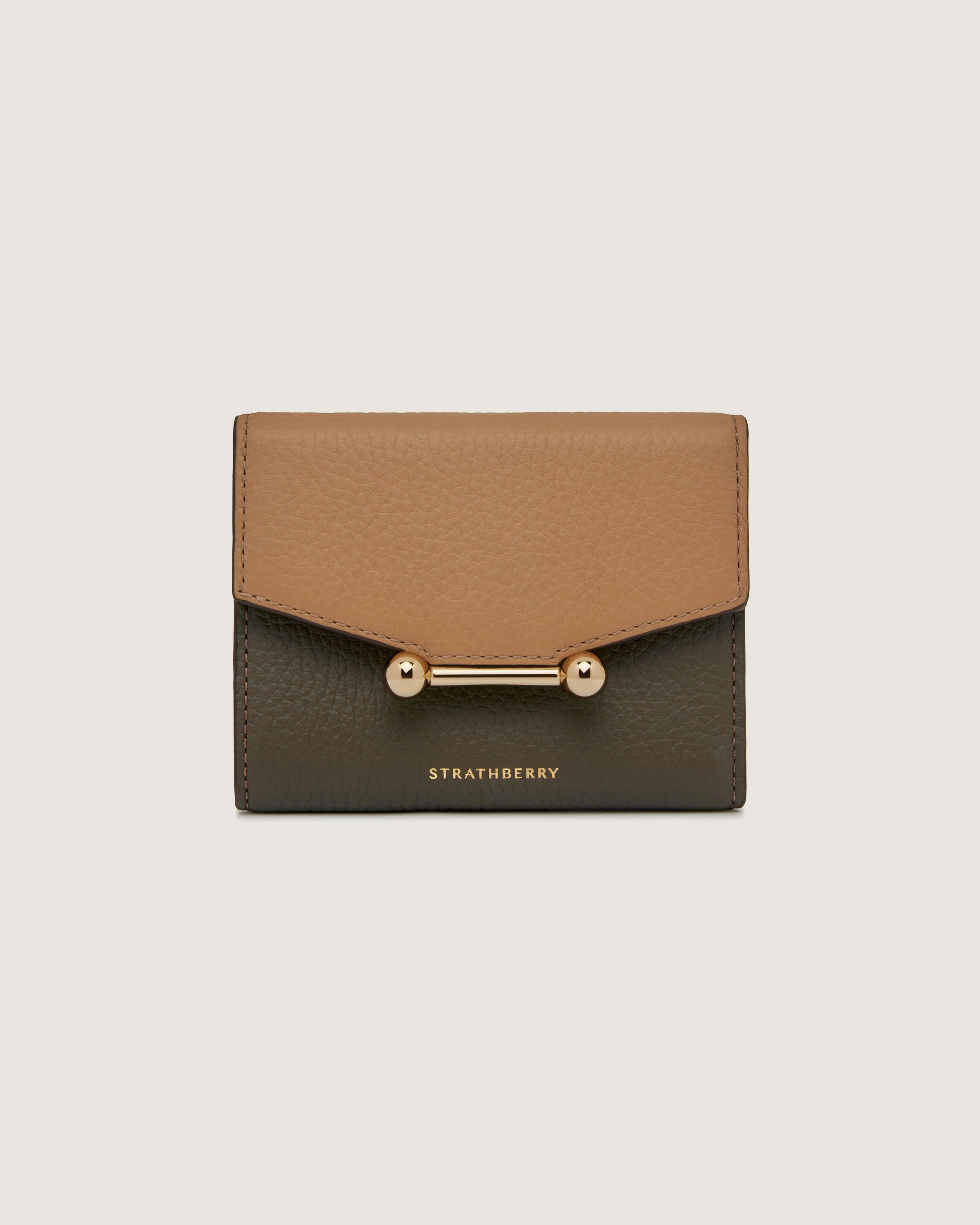 Mosaic Trifold Wallet - Khaki/Caramel/Diamond