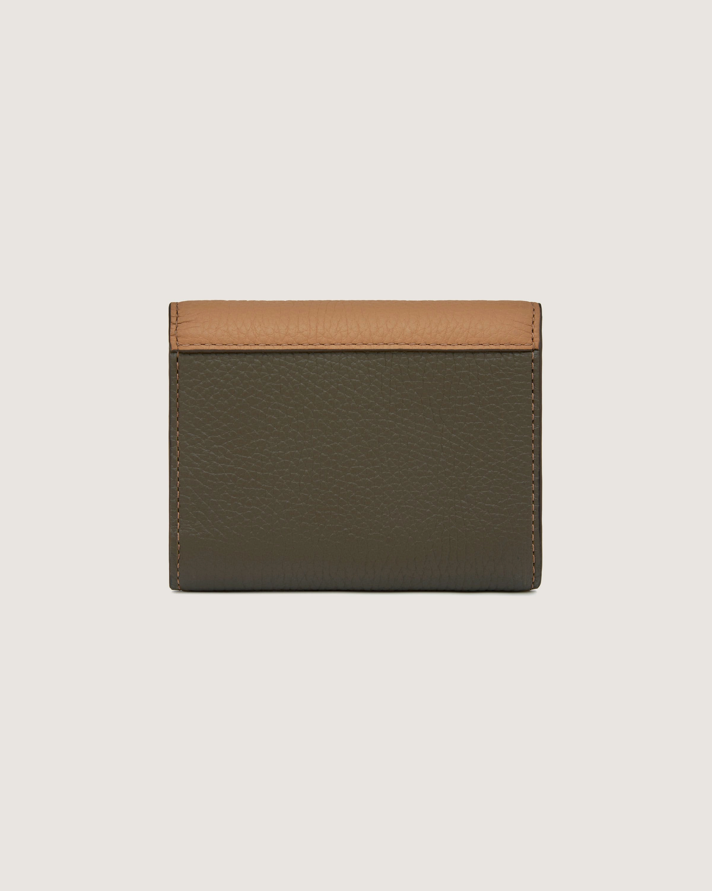 Mosaic Trifold Wallet - Khaki/Caramel/Diamond