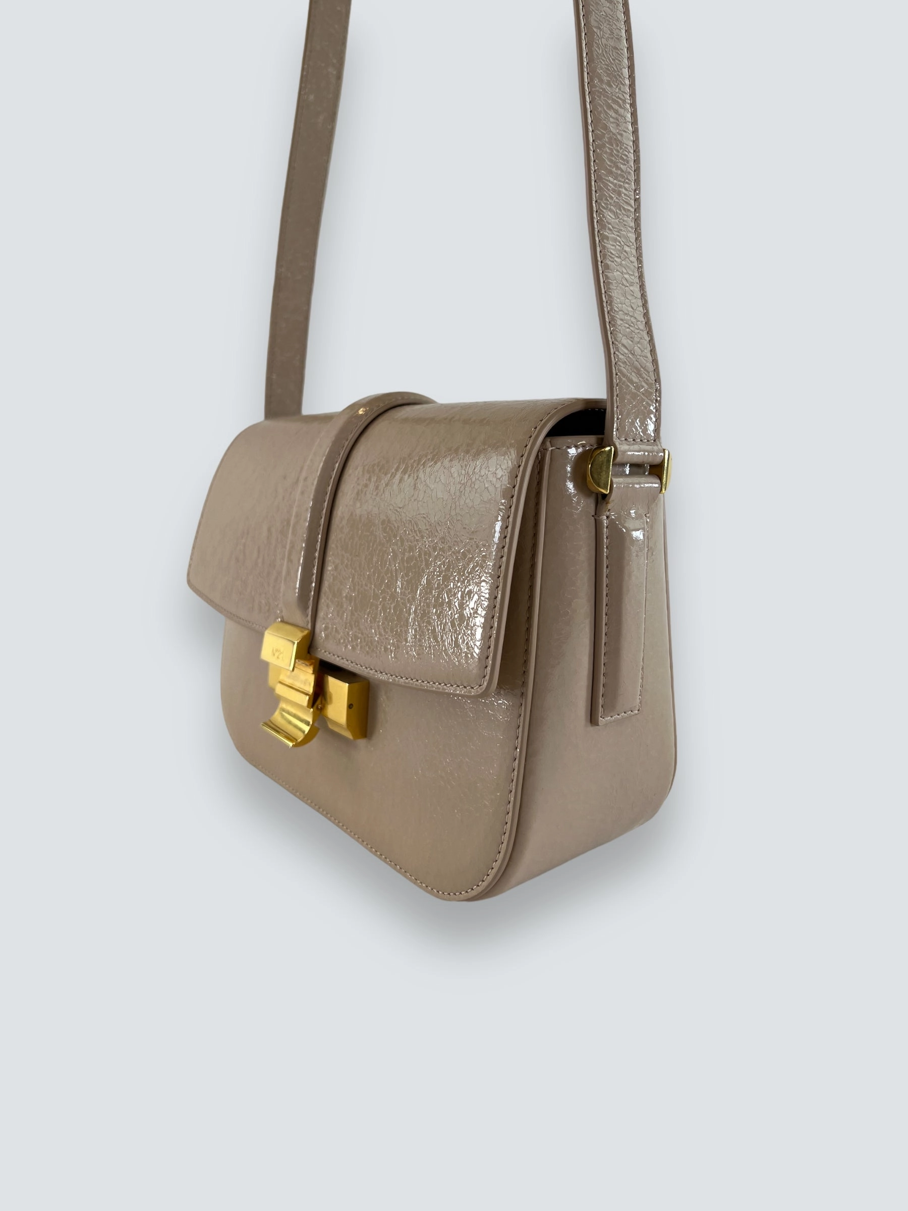 No. 21 Lolita Cream Leather Handbag
