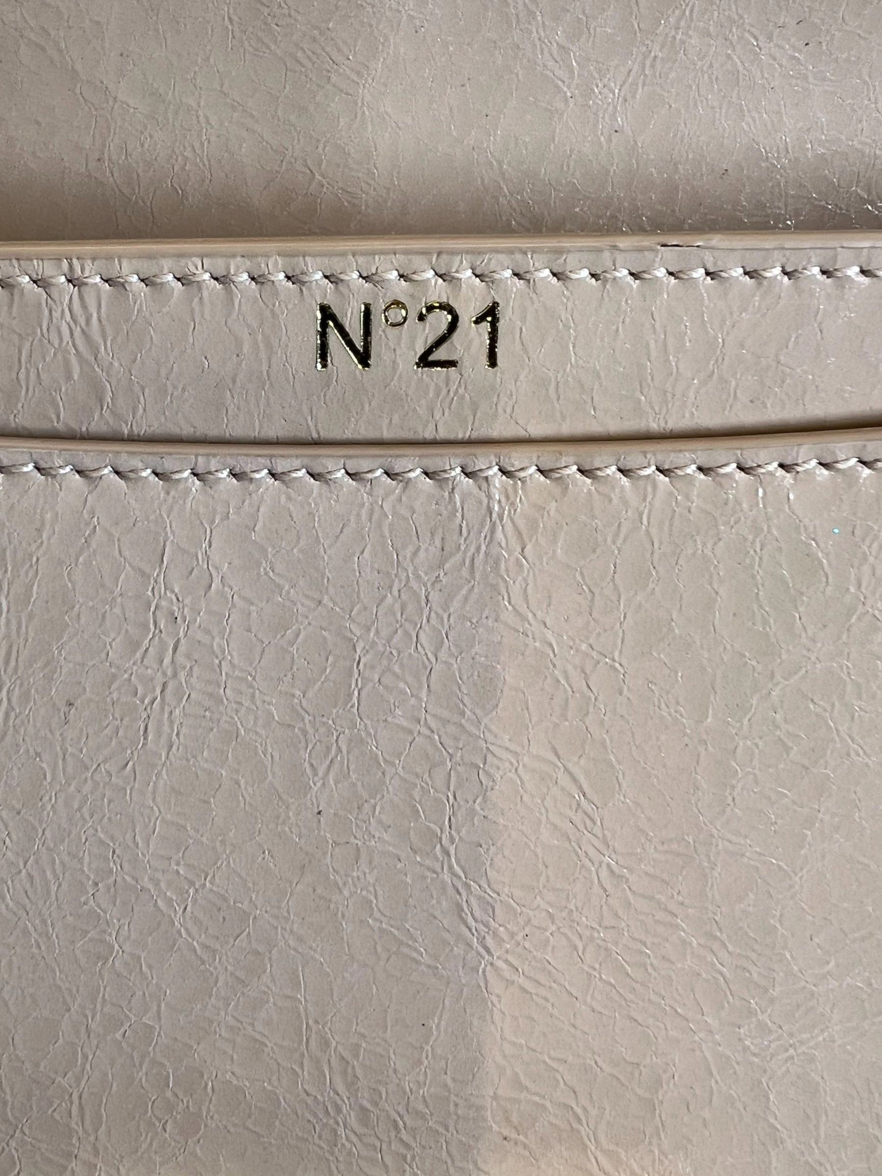 No. 21 Lolita Cream Leather Handbag