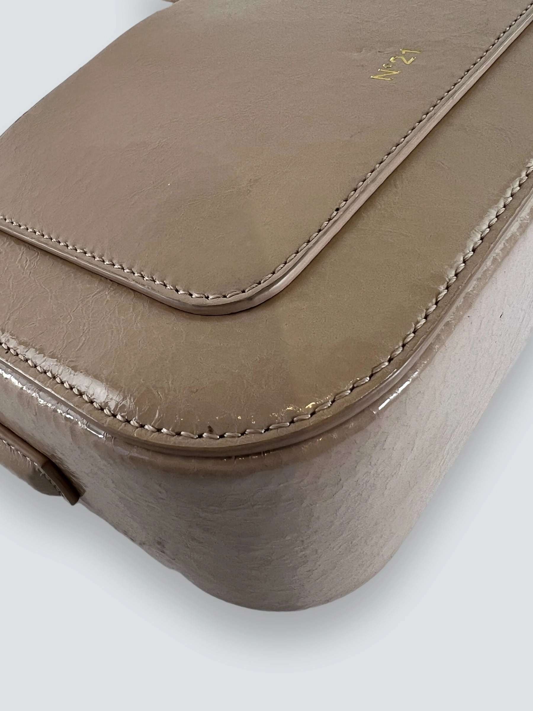 No. 21 Lolita Cream Leather Handbag