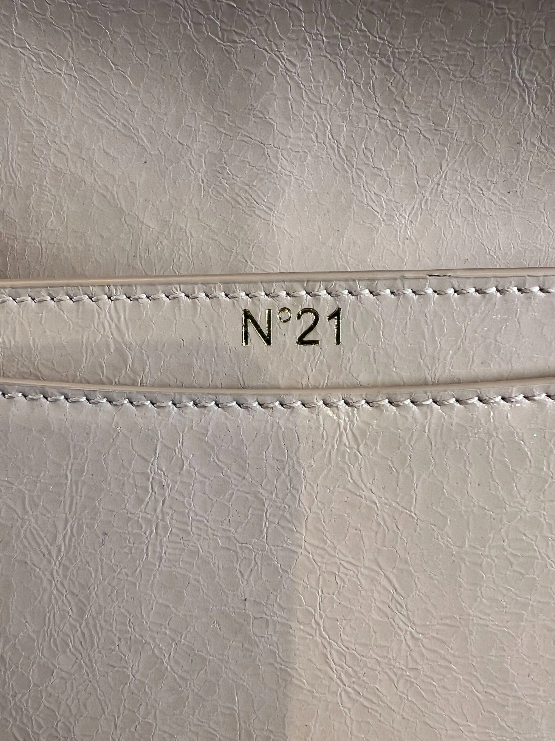 No. 21 Lolita Cream Leather Handbag