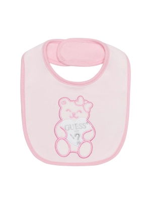 Pink Bear Logo Bib (0-9m)