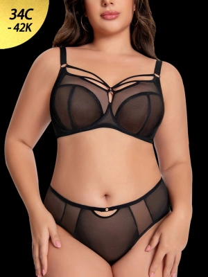 Plus Size Minimizer Bra Set – Flexible Wire Full Coverage