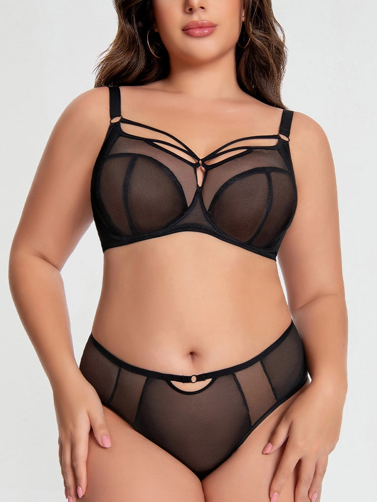 Plus Size Minimizer Bra Set – Flexible Wire Full Coverage