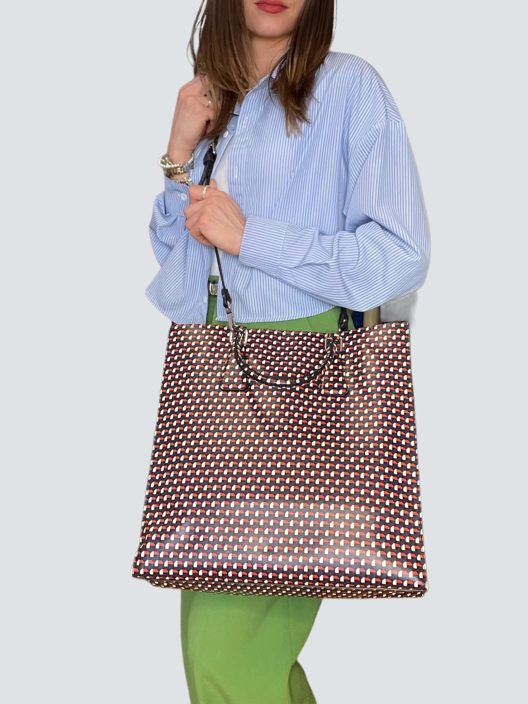 Prada Multi Colour Canvas / Vinyl Tote