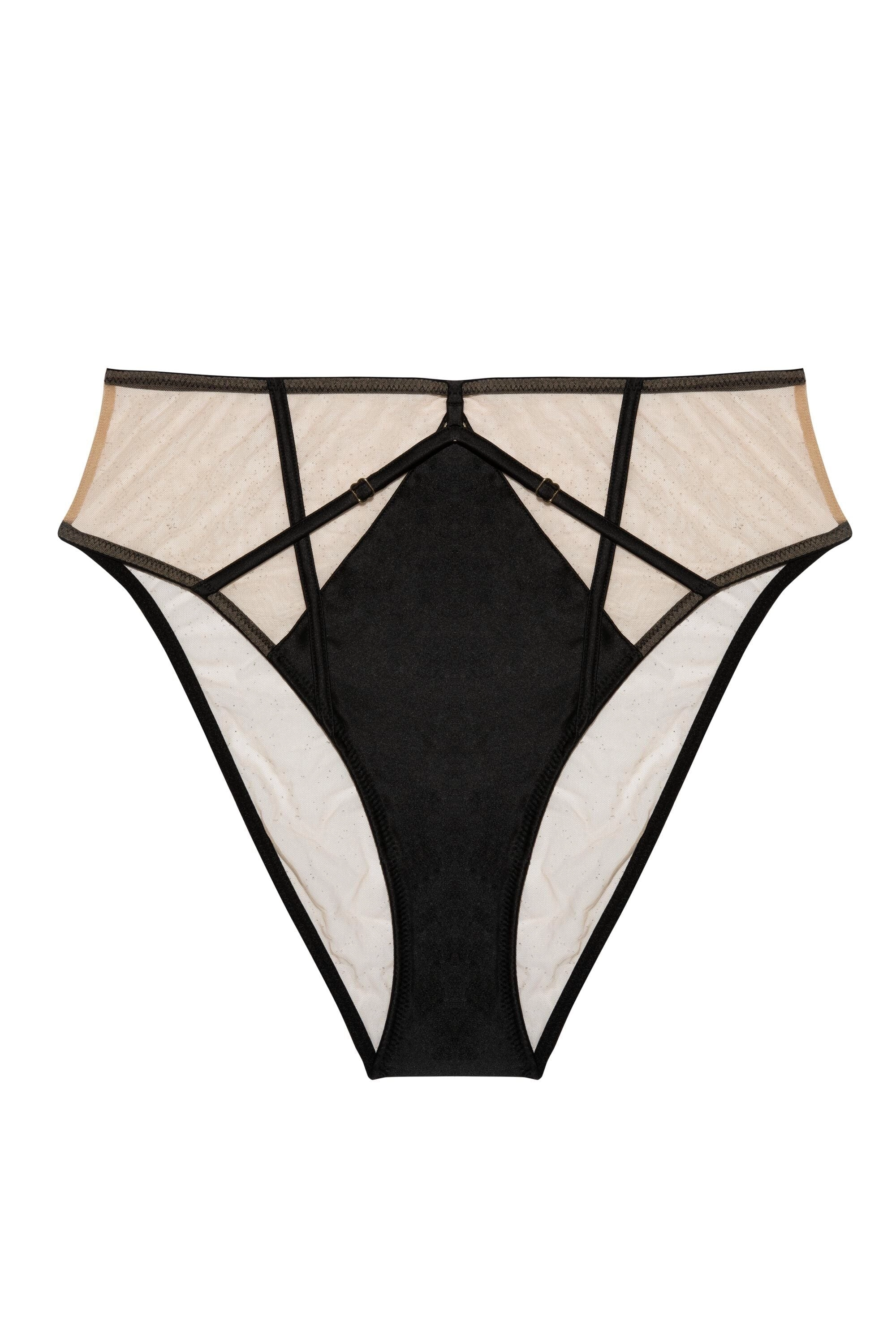 Ramona Black Mesh High Waisted Brief