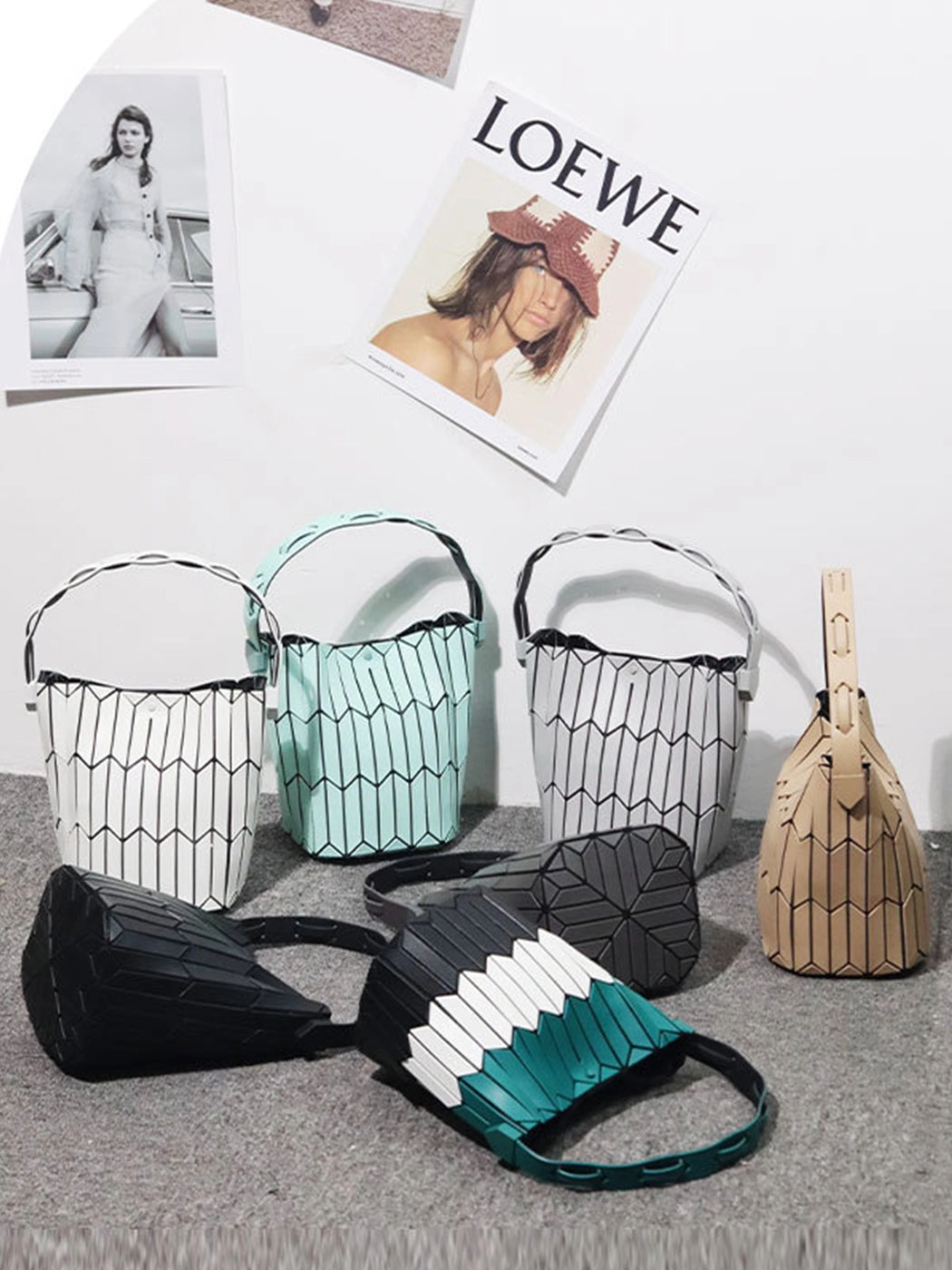 Rhombus Handheld Bucket Bag
