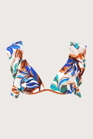 Ruffled Triangle Bikini Top Metz