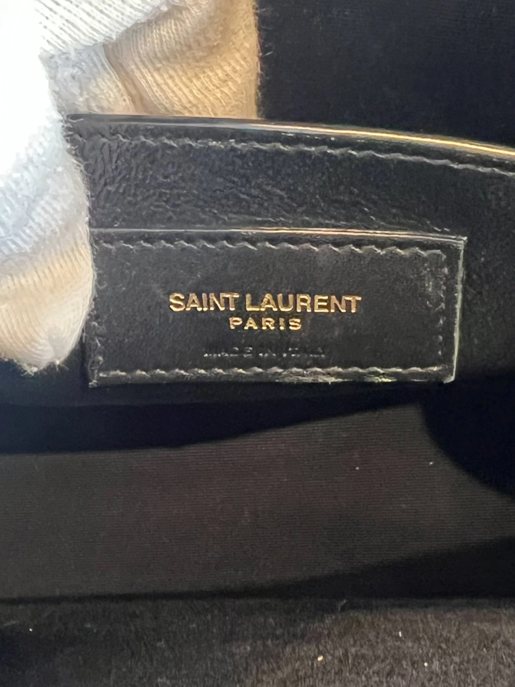 Saint Laurent Cream Leather Uptown Tote Handbag