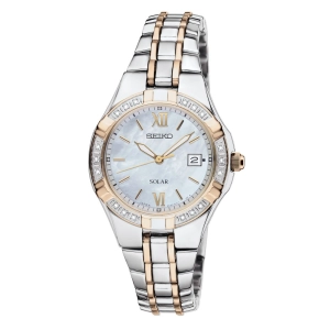 Seiko Diamonds Collection Two Tone 27mm Solar Watch