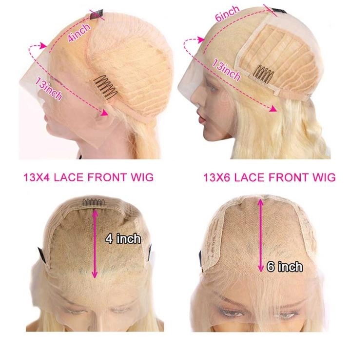 Tuneful 613 Blonde 13x4 13x6 Transparent Lace Front Human Hair Wigs Brazilian Deep Wave Frontal Wigs 210% Density