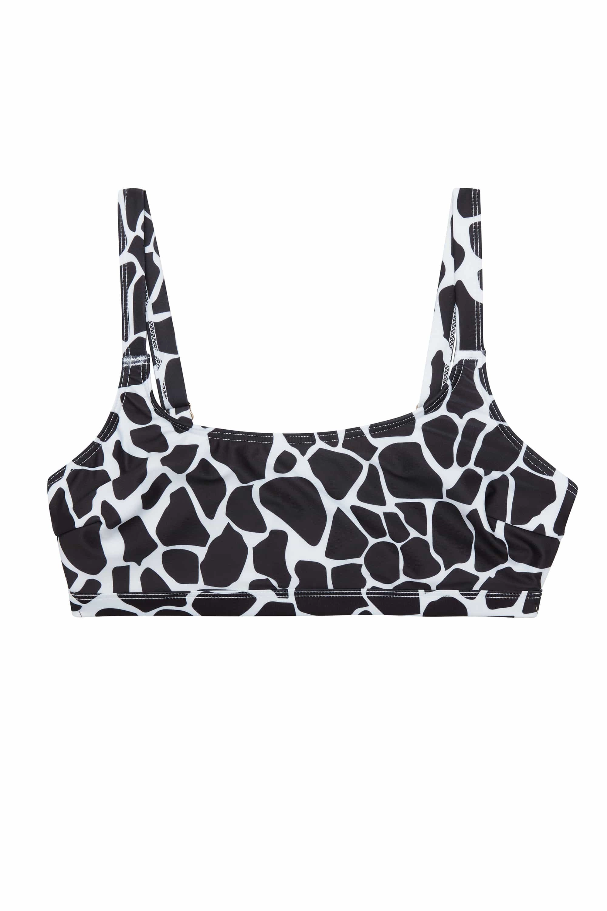 White Eco Giraffe Full Bust Bikini Top