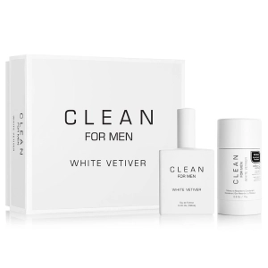 White Vetiver by Clean 100ml EDT 2 Piece Gift Set