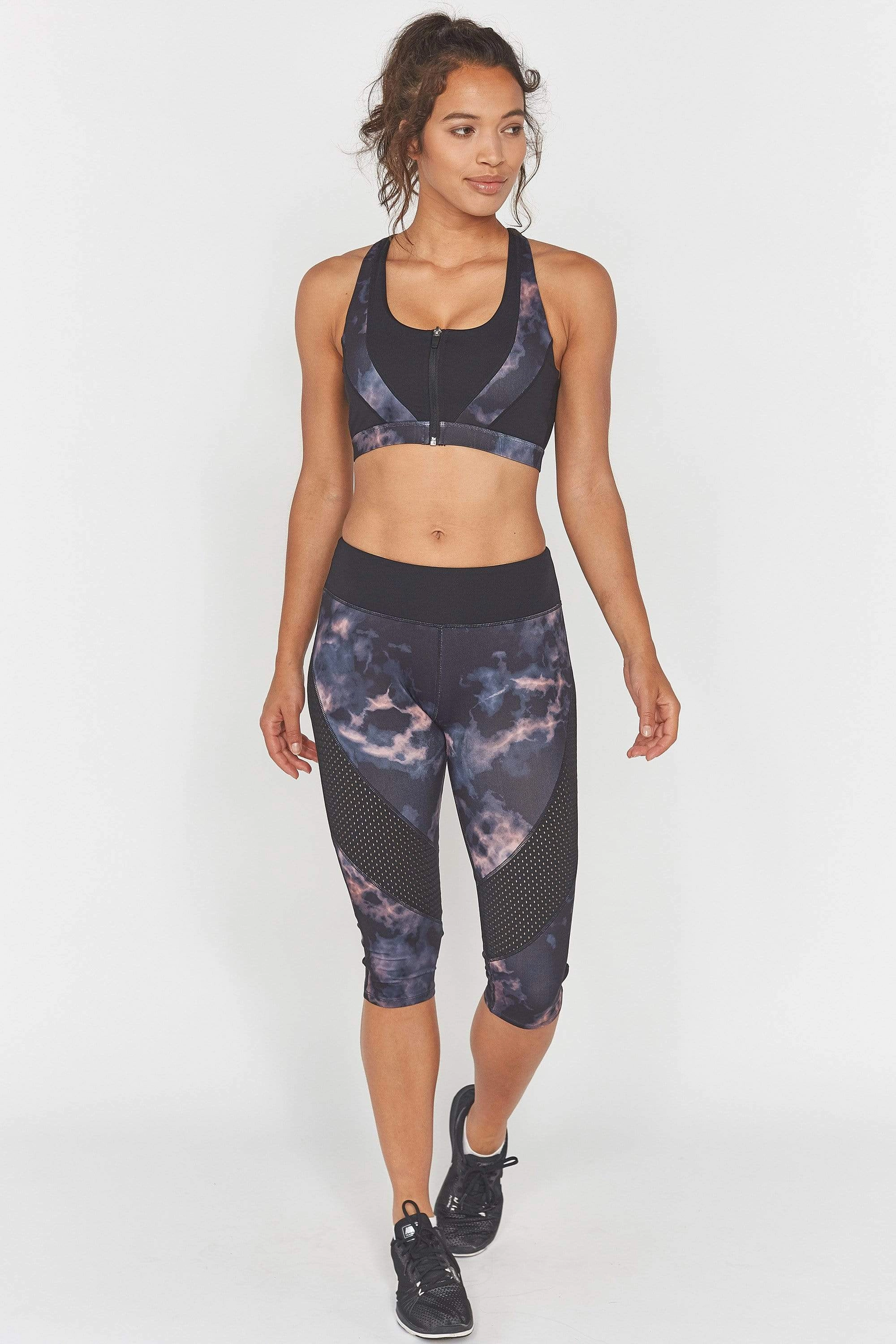 Wolf & Whistle Dark Marble Cropped Leggings