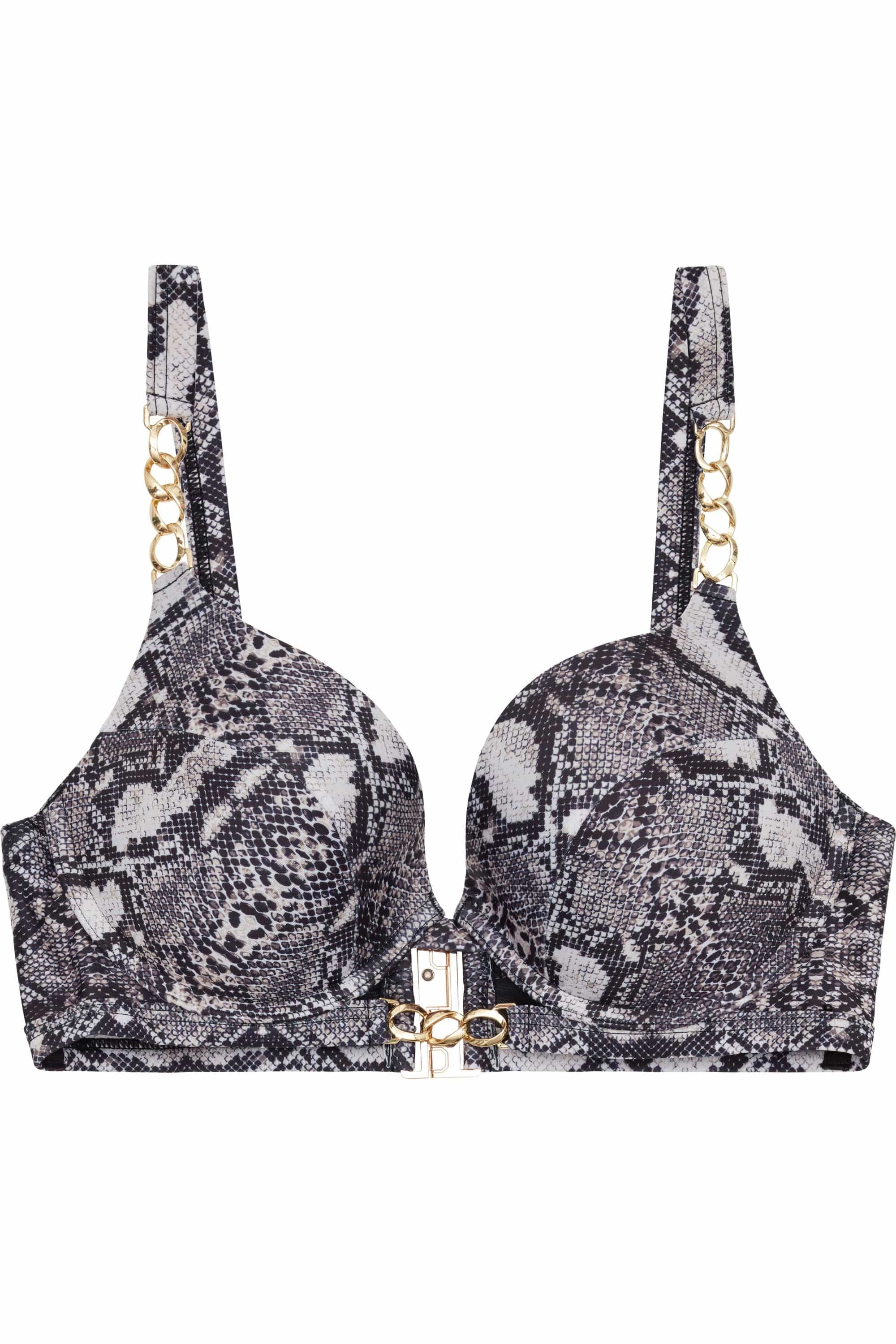 Wolf & Whistle Eco Snakeskin chain push up top B - F