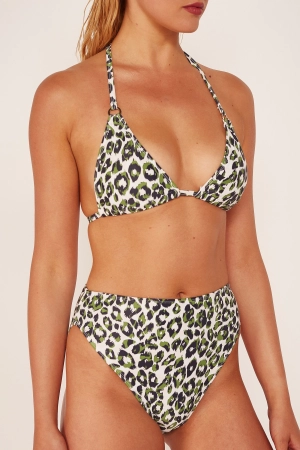 Wolf & Whistle Khaki Leopard High Waist Brief