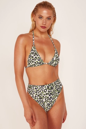 Wolf & Whistle Leopard Khaki Triangle Top