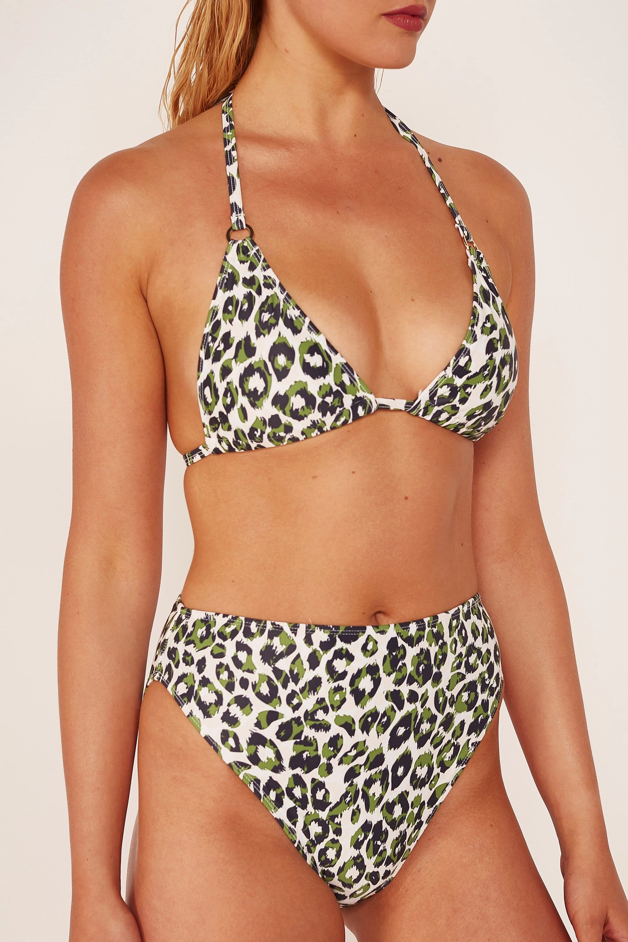 Wolf & Whistle Leopard Khaki Triangle Top