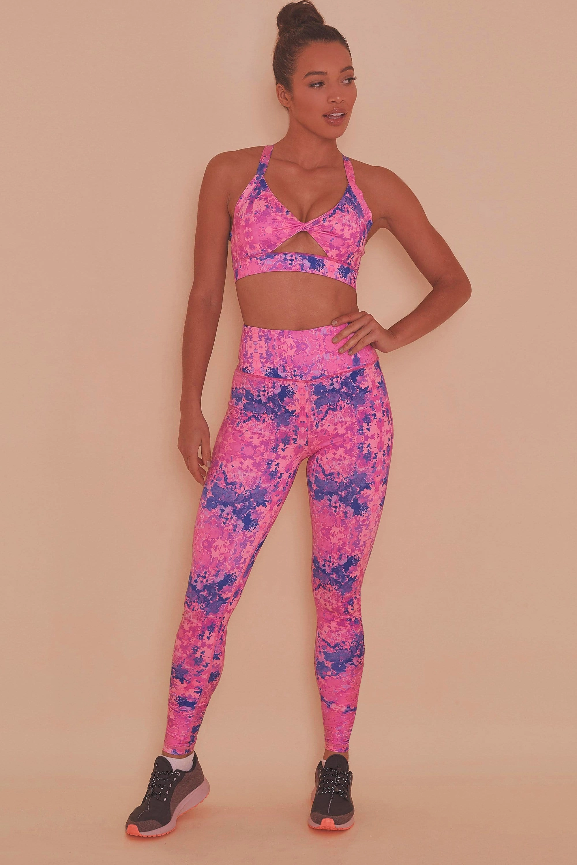 Wolf & Whistle Pink Marble Leggings