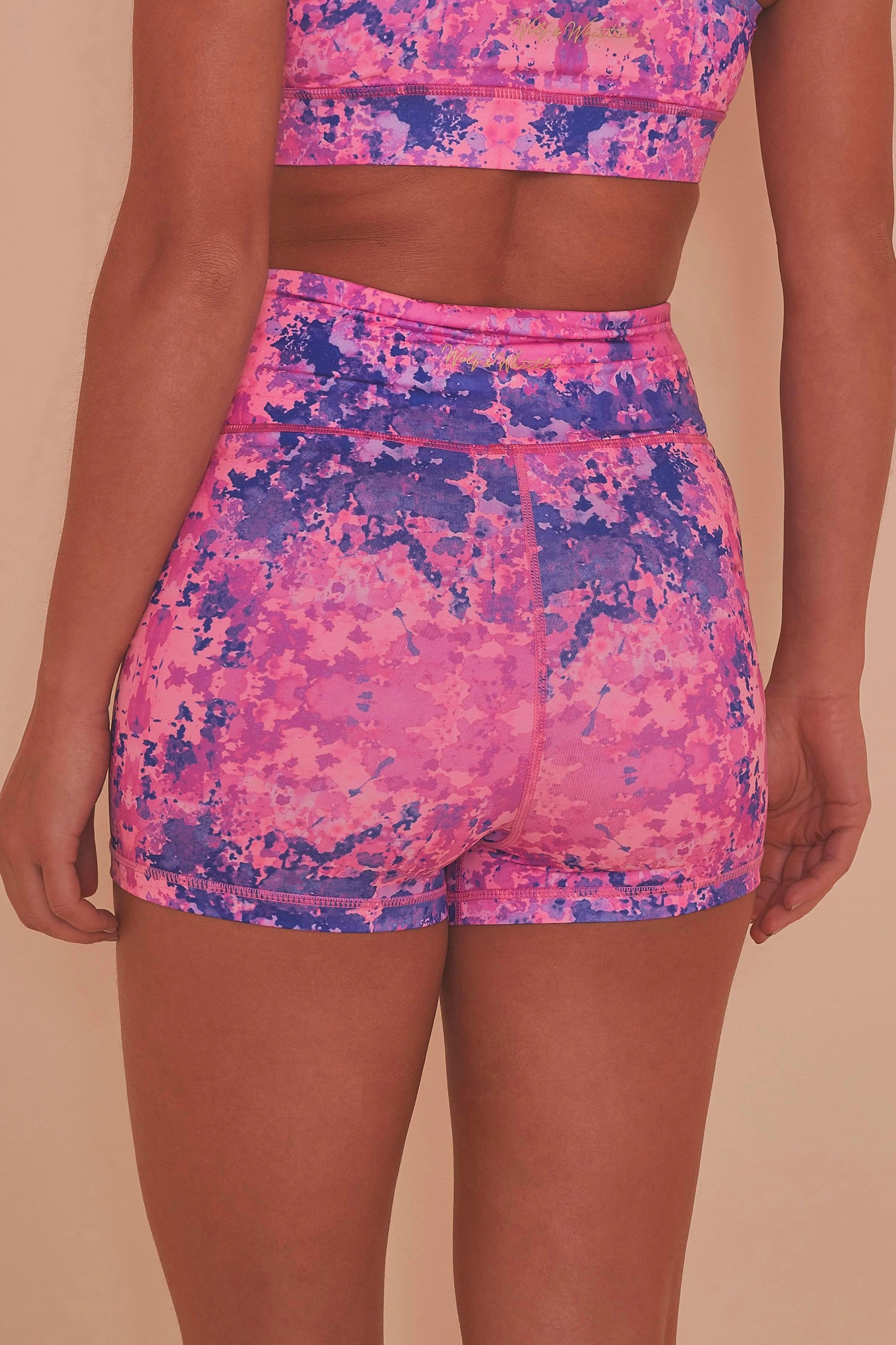 Wolf & Whistle Pink Marble Shorts