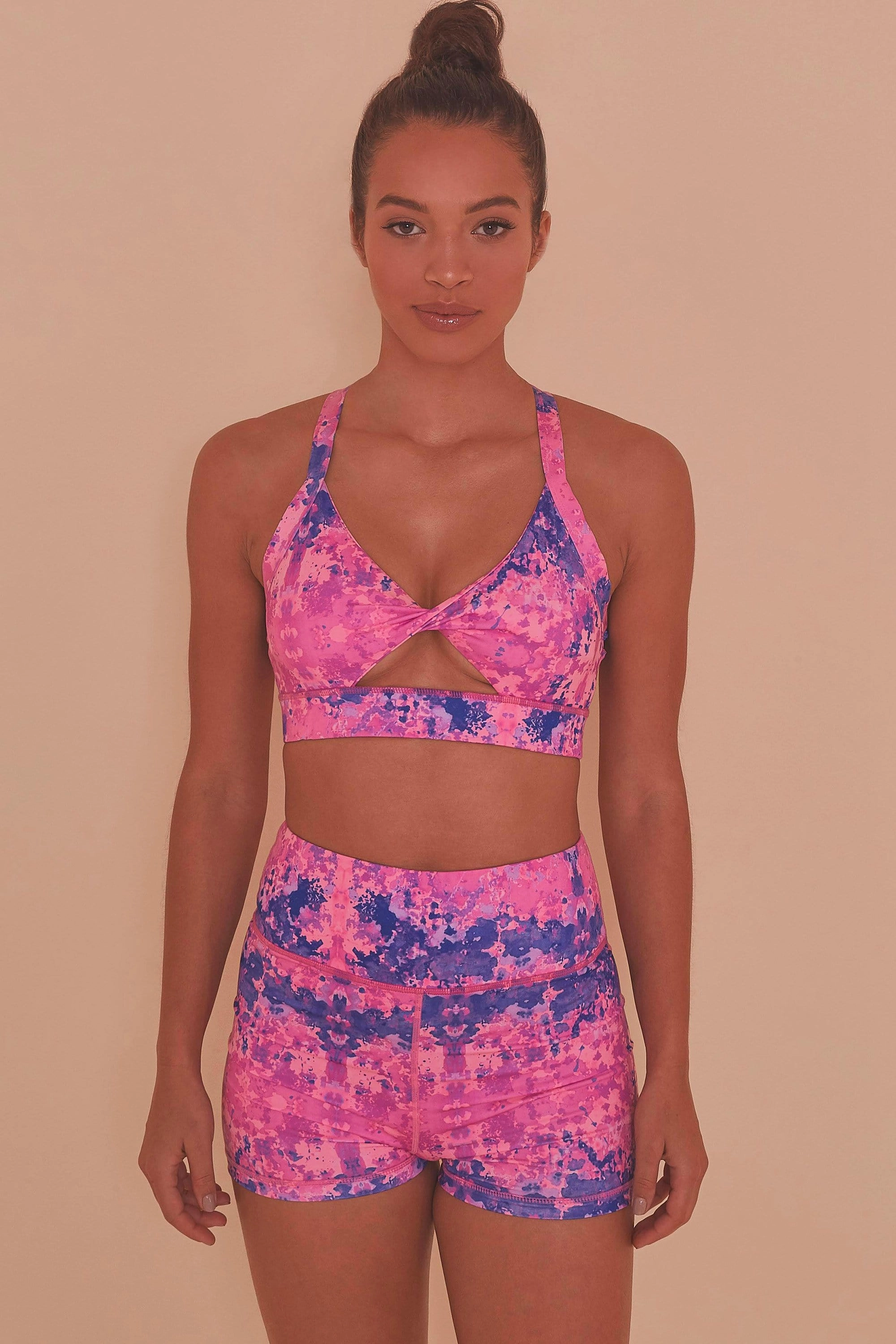 Wolf & Whistle Pink Marble Shorts