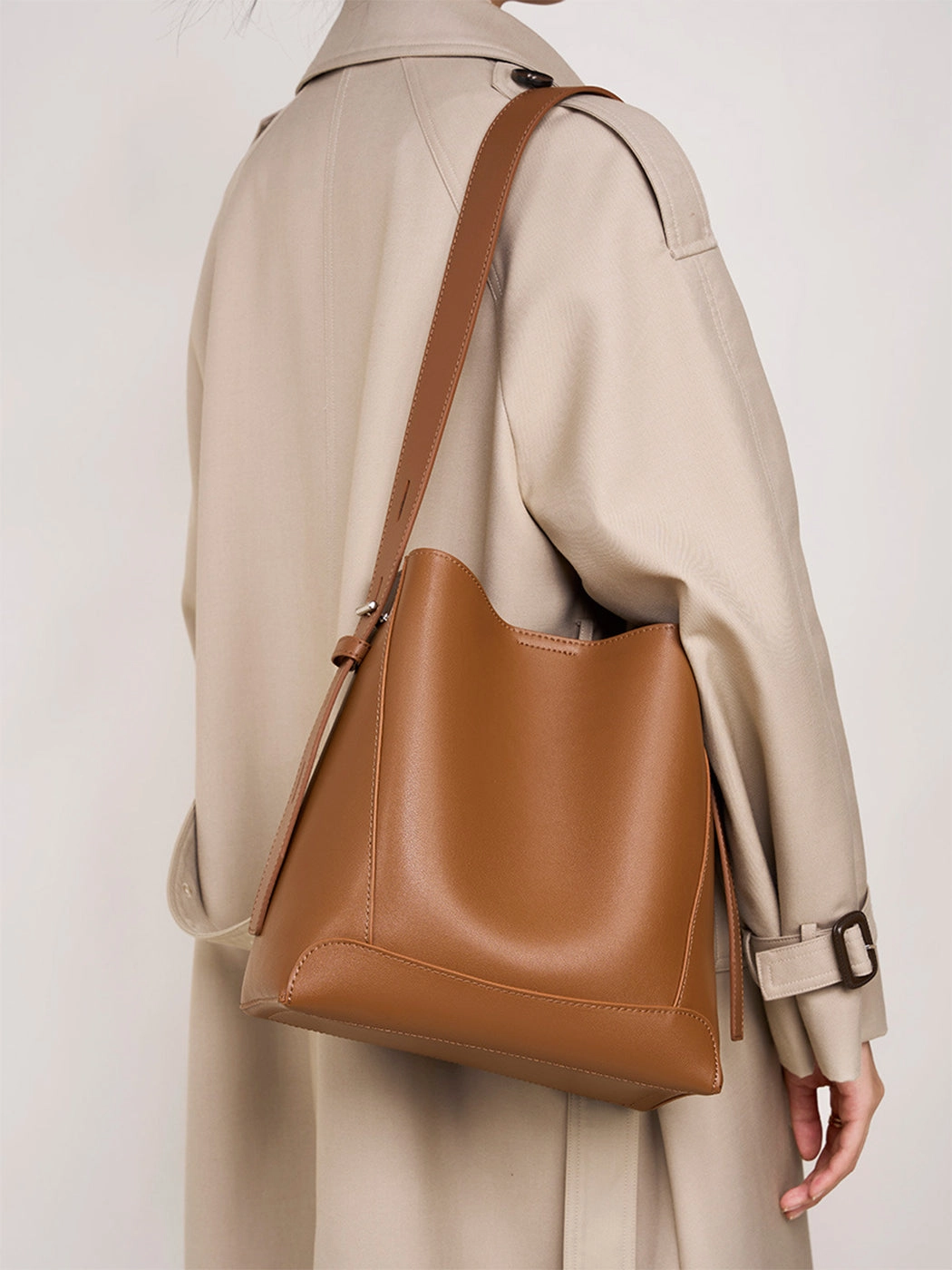 Women's Premium Genuine Leather Bucket Bag