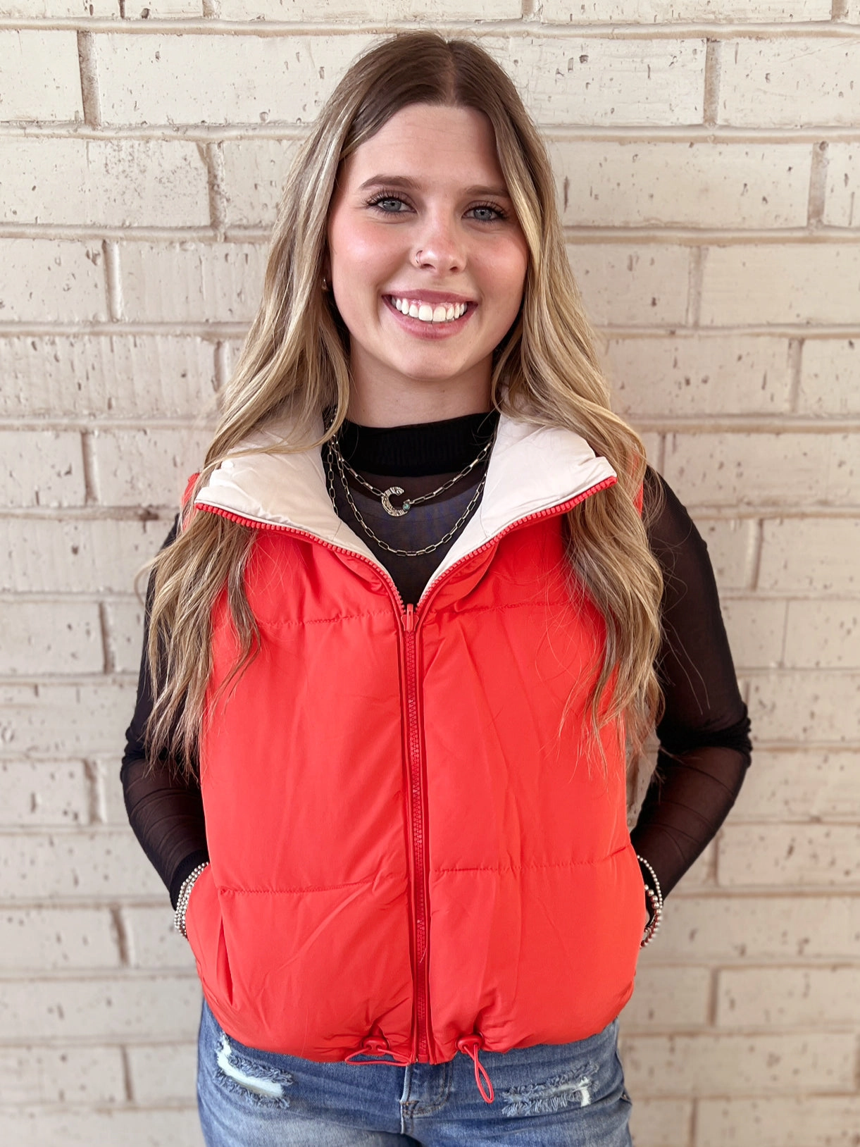 Woven Reversible Vest - Multiple Colors*