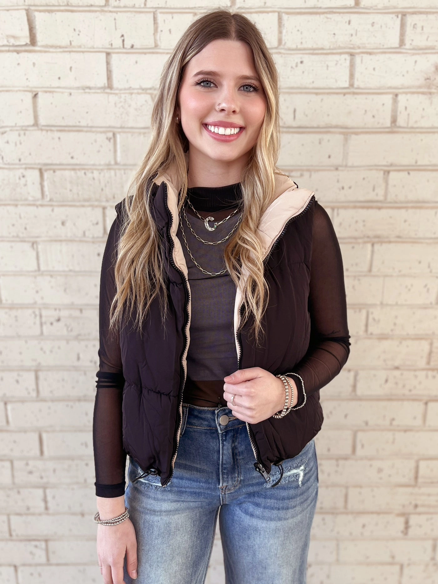 Woven Reversible Vest - Multiple Colors*