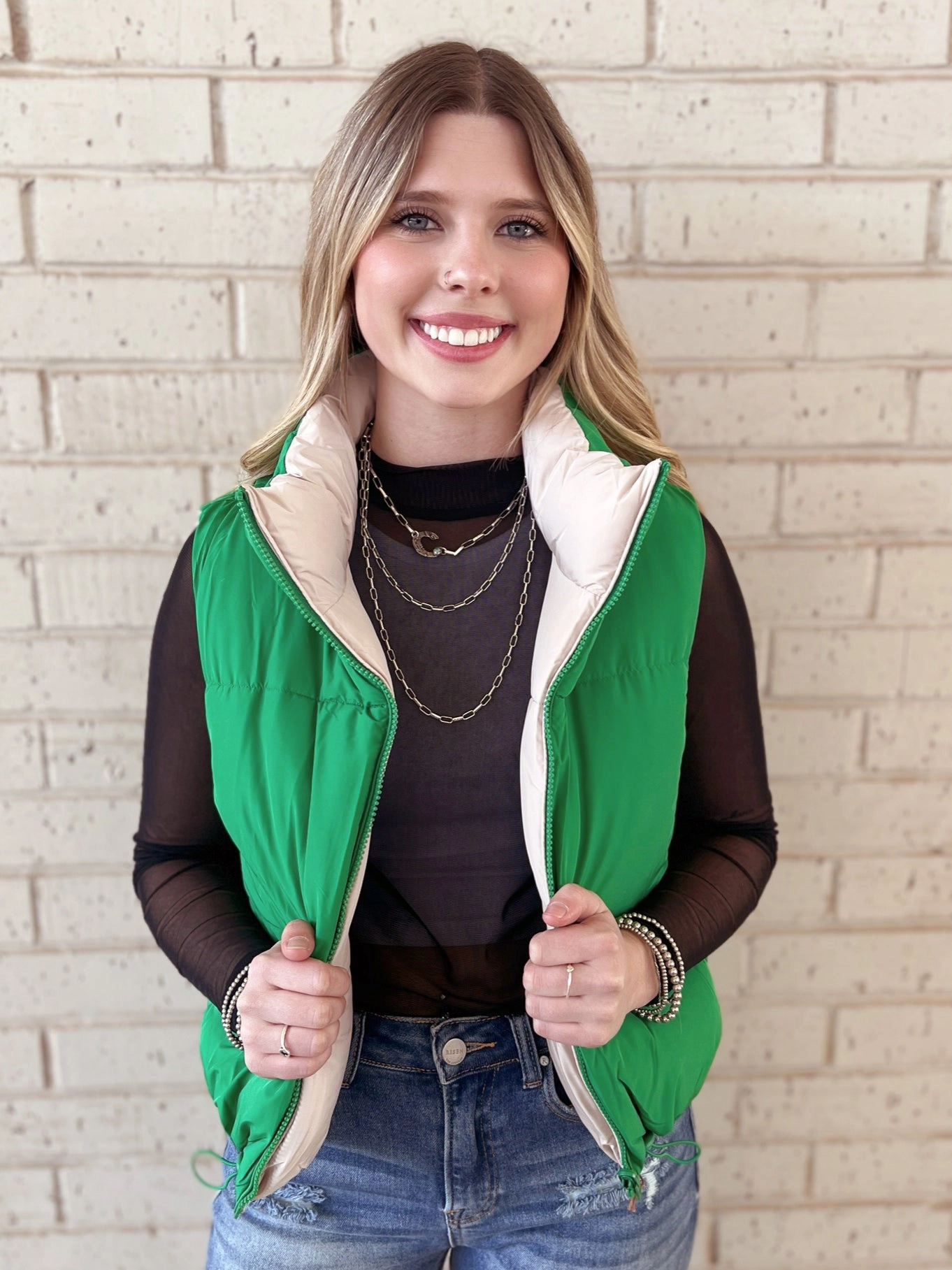 Woven Reversible Vest - Multiple Colors*